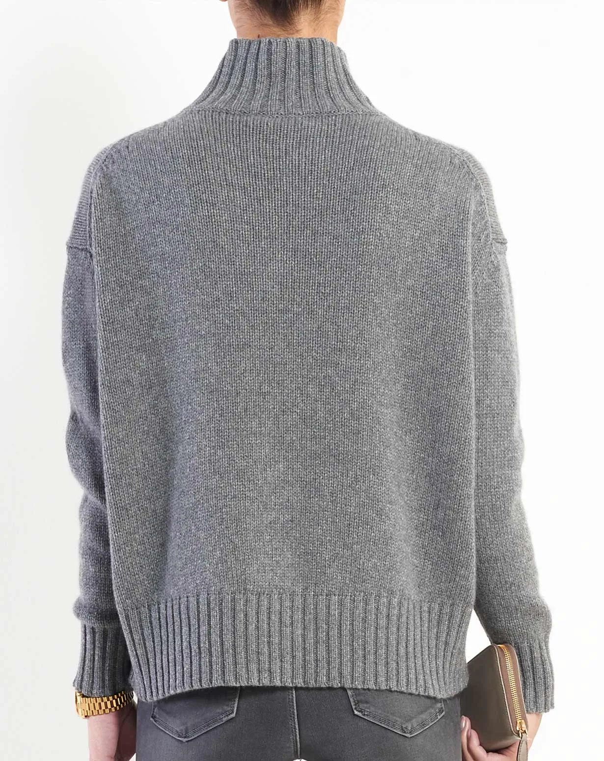 Maglione Cashmere Collo Alto Donna