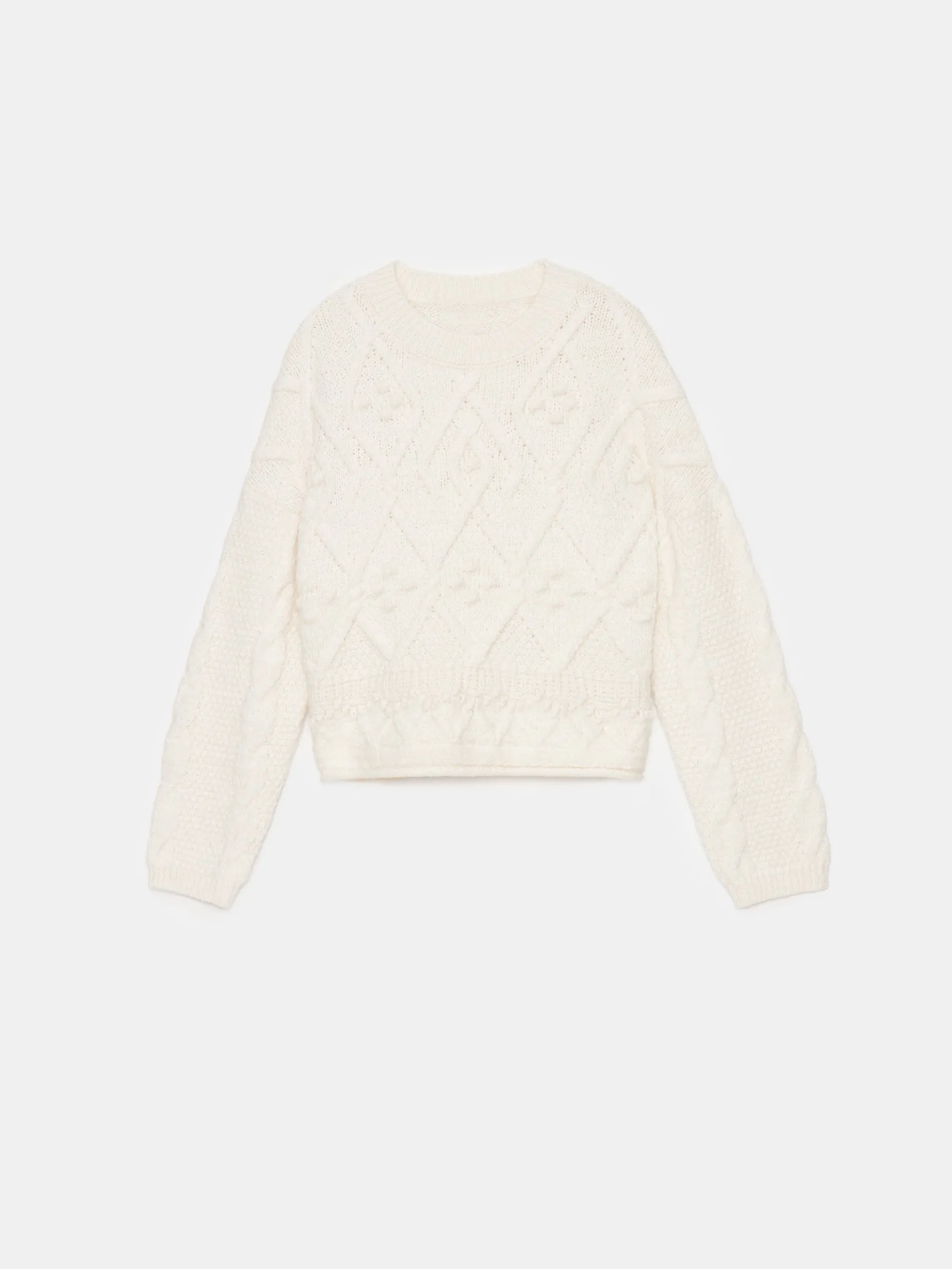 Maglione con trama decorativa