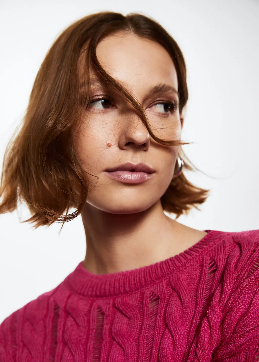 Maglione crop traforato