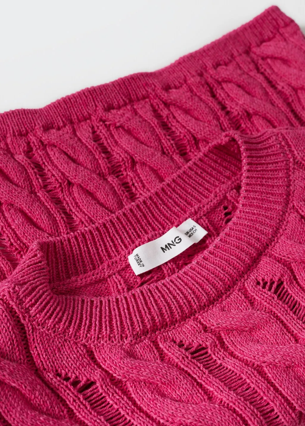 Maglione crop traforato