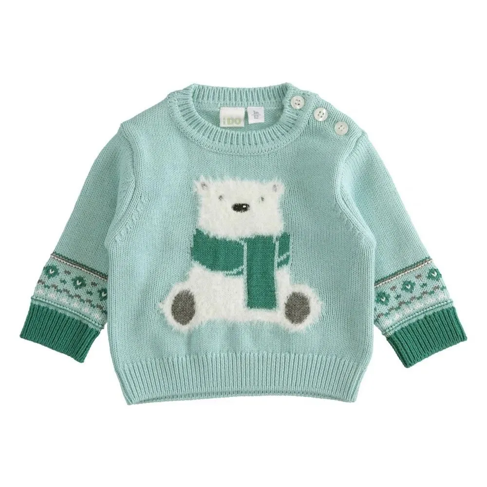 maglione girocollo con orsetto 4.3175 neonato ido 