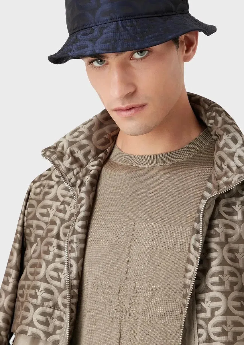 Maglione in lana vergine maxi intarsio ea