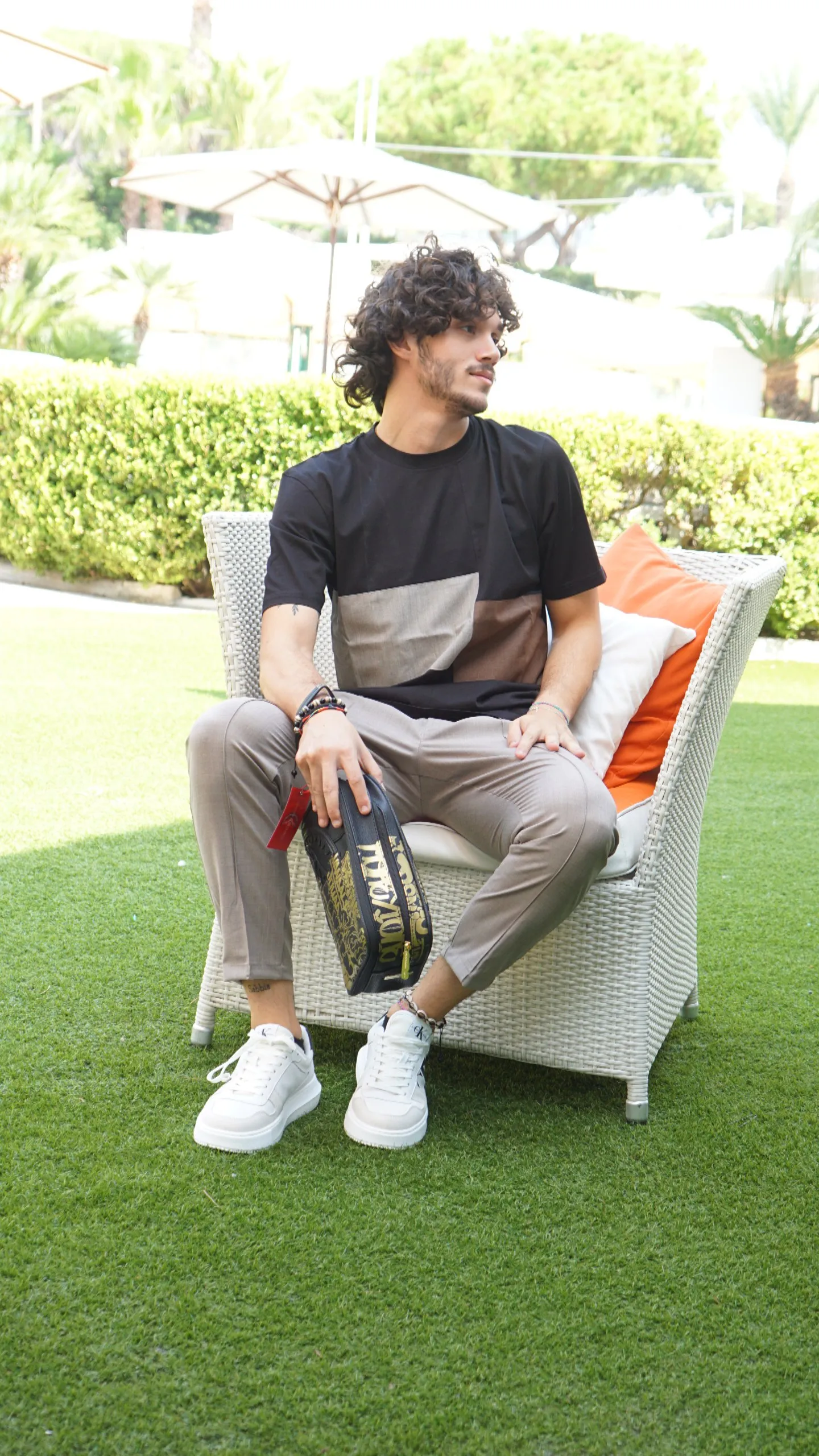 Maison 9 Paris T Shirt inserto lana bicolor