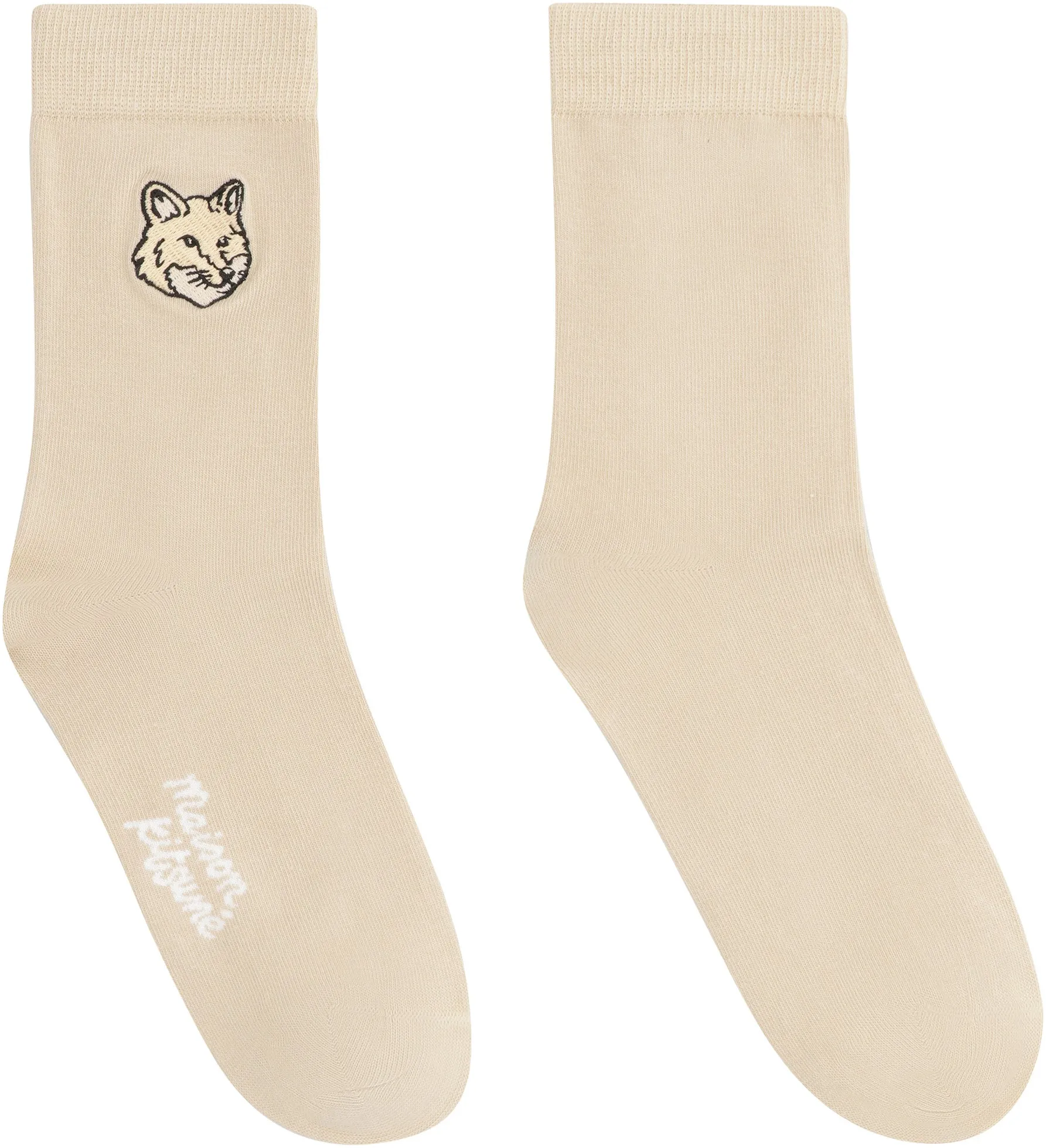 Maison Kitsuné Calzini in cotone con logo