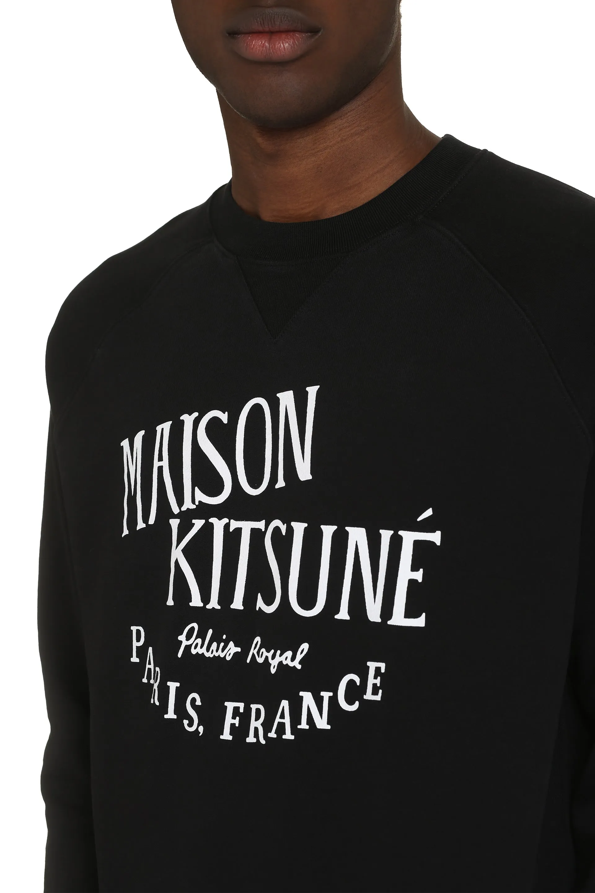 Maison Kitsuné Felpa Palais Royal in cotone con stampa