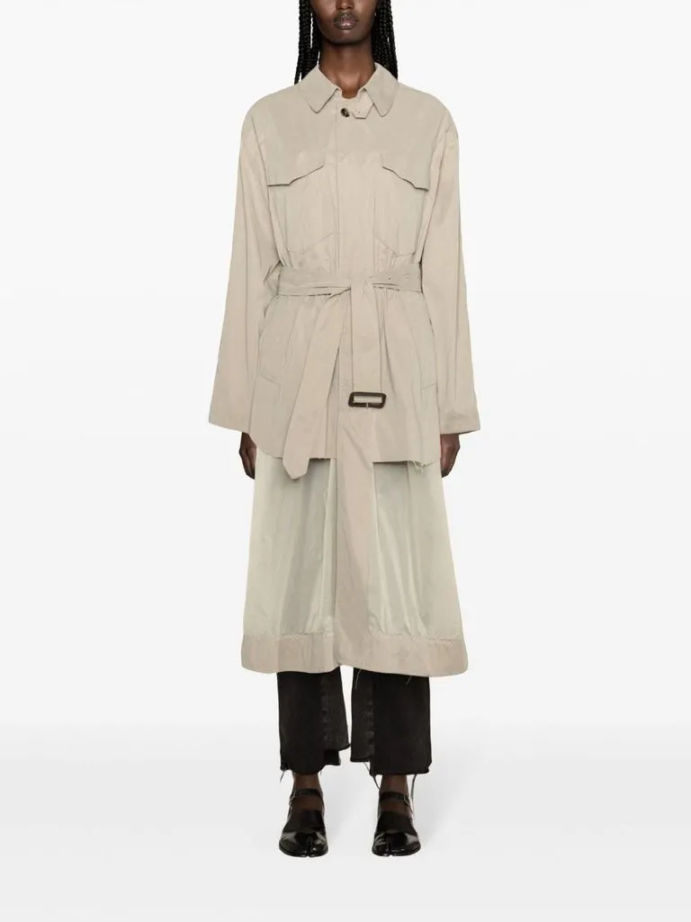 maison margiela Trench effetto invecchiato