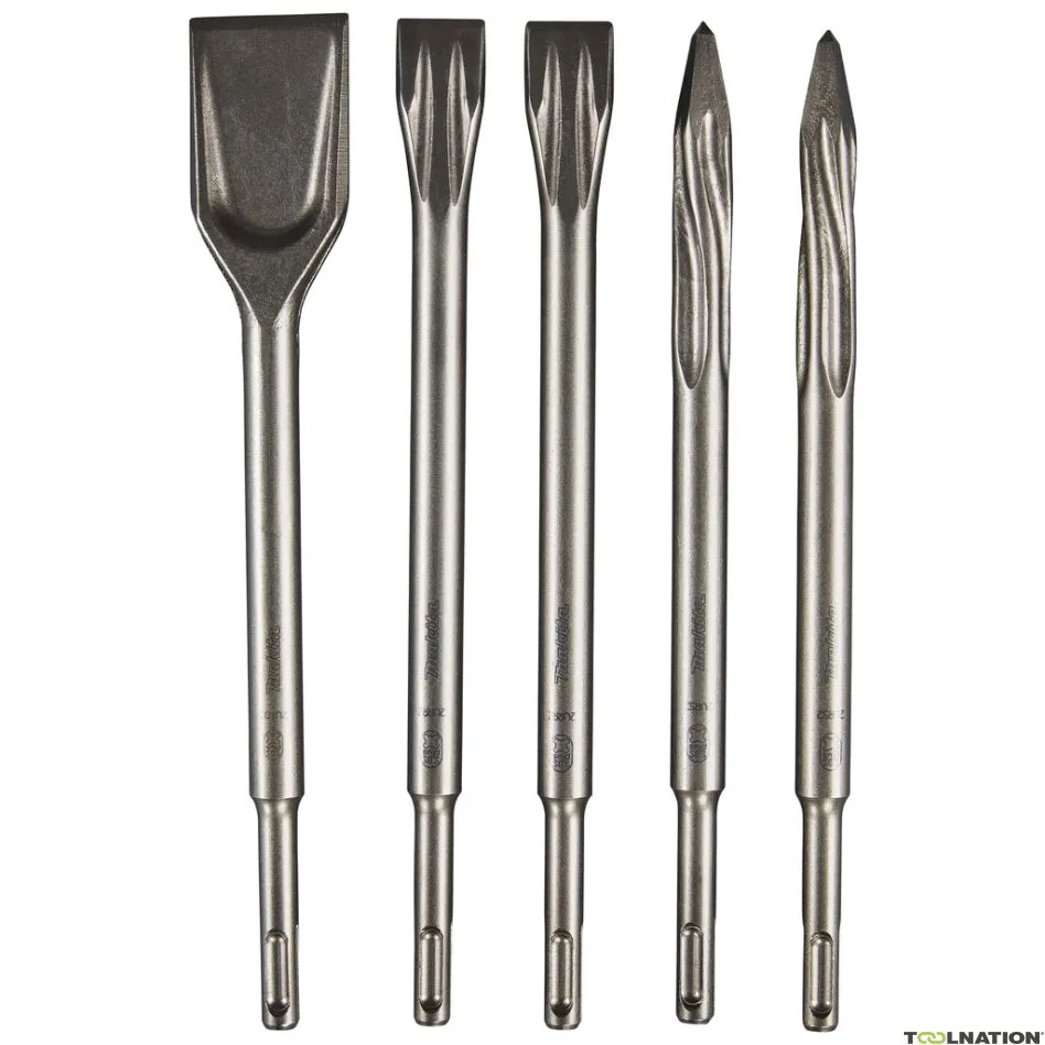 Makita Accessori E-13188 Set di scalpelli autoaffilanti SDS-Plus 5 pezzi