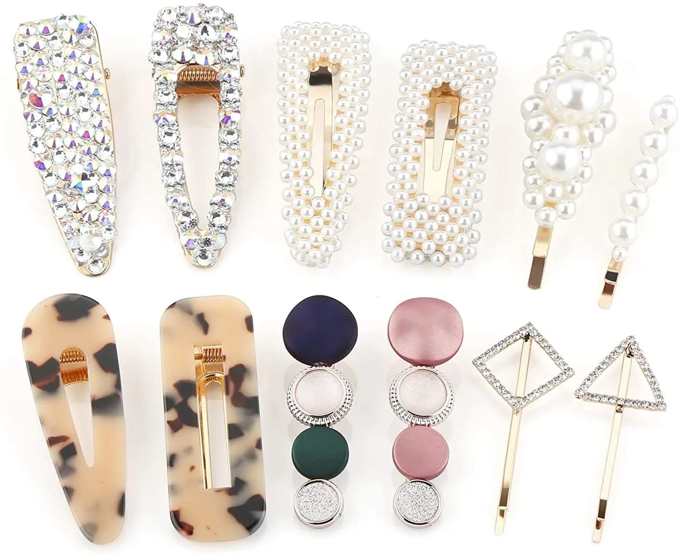Makone Fermagli Capelli per Donna Mollette Forcine Donna Capelli Barrette Perla Clip di Capelli Matrimonio Damigella d'onore Cli