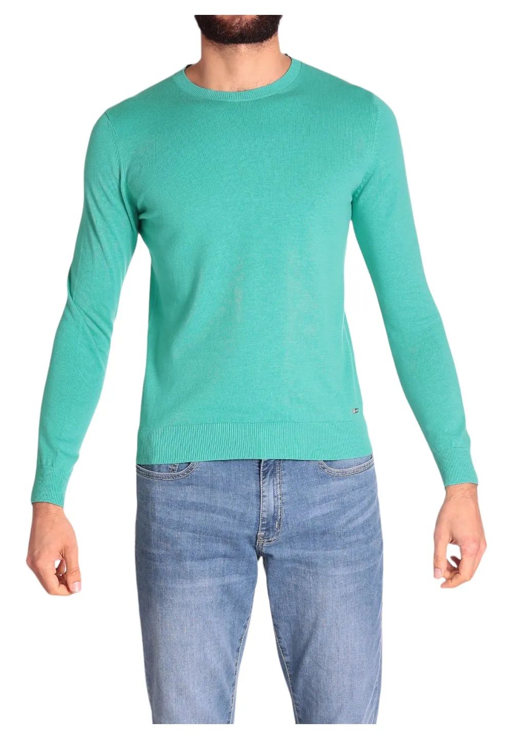 Markup Uomo Maglione Girocollo MK10001-VERDE ACQUA Verde