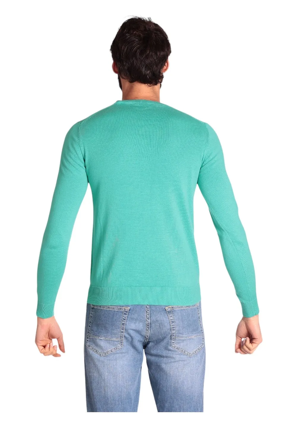 Markup Uomo Maglione Girocollo MK10001-VERDE ACQUA Verde