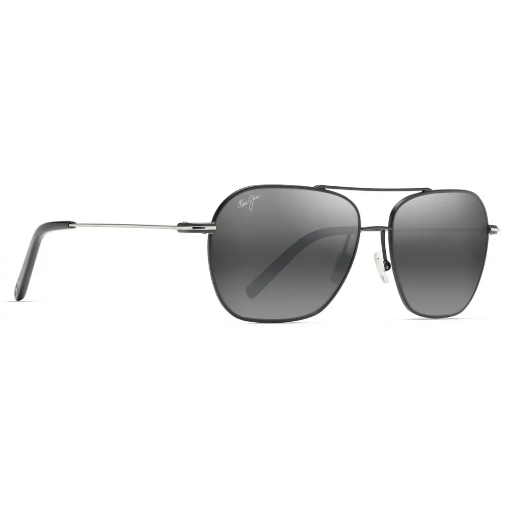 Maui Jim - Mano - Nero Grigio - Occhiali da Sole Aviator Polarizzati - Maui Jim Eyewear
