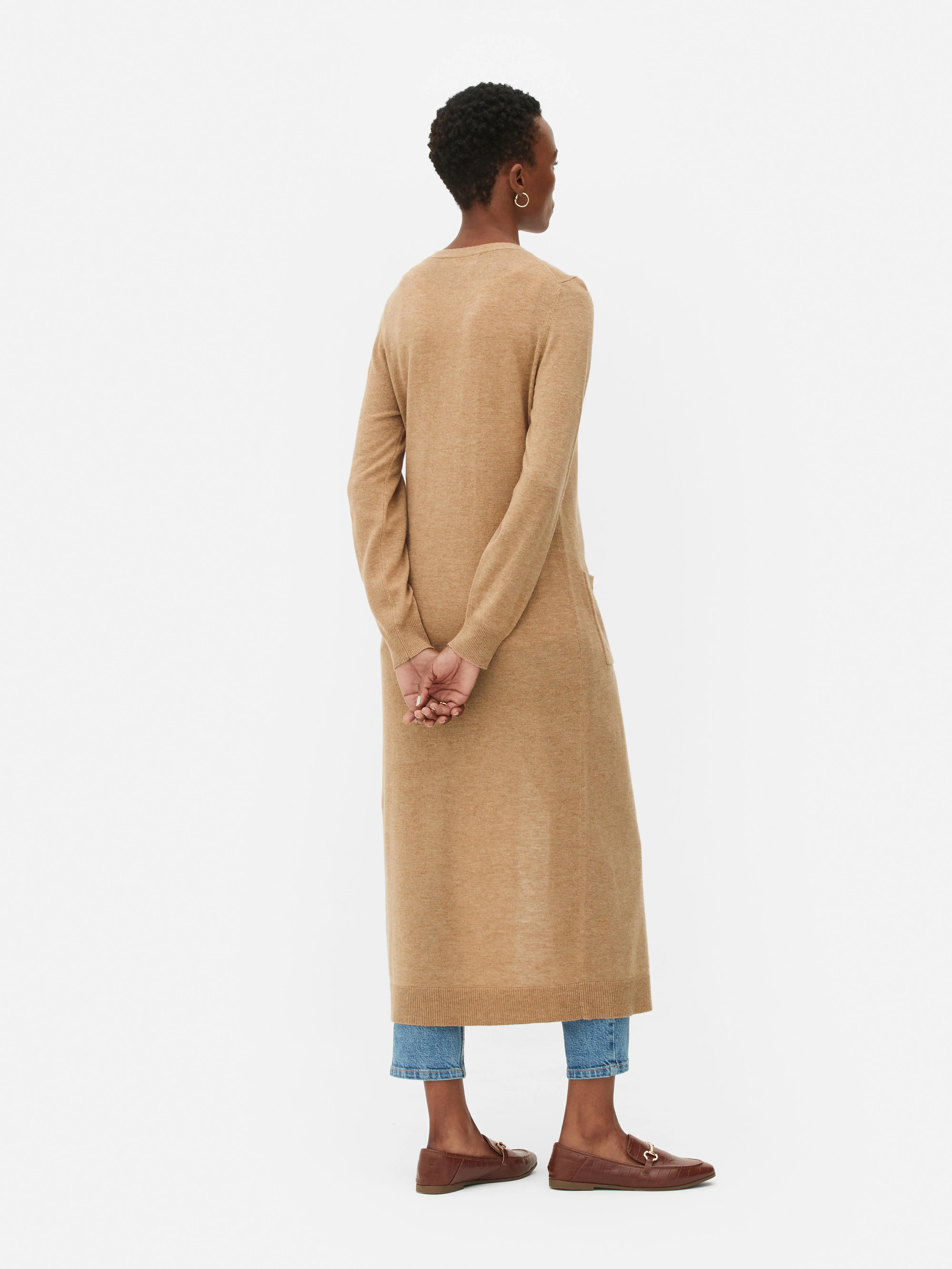 Maxi cardigan con bottoni