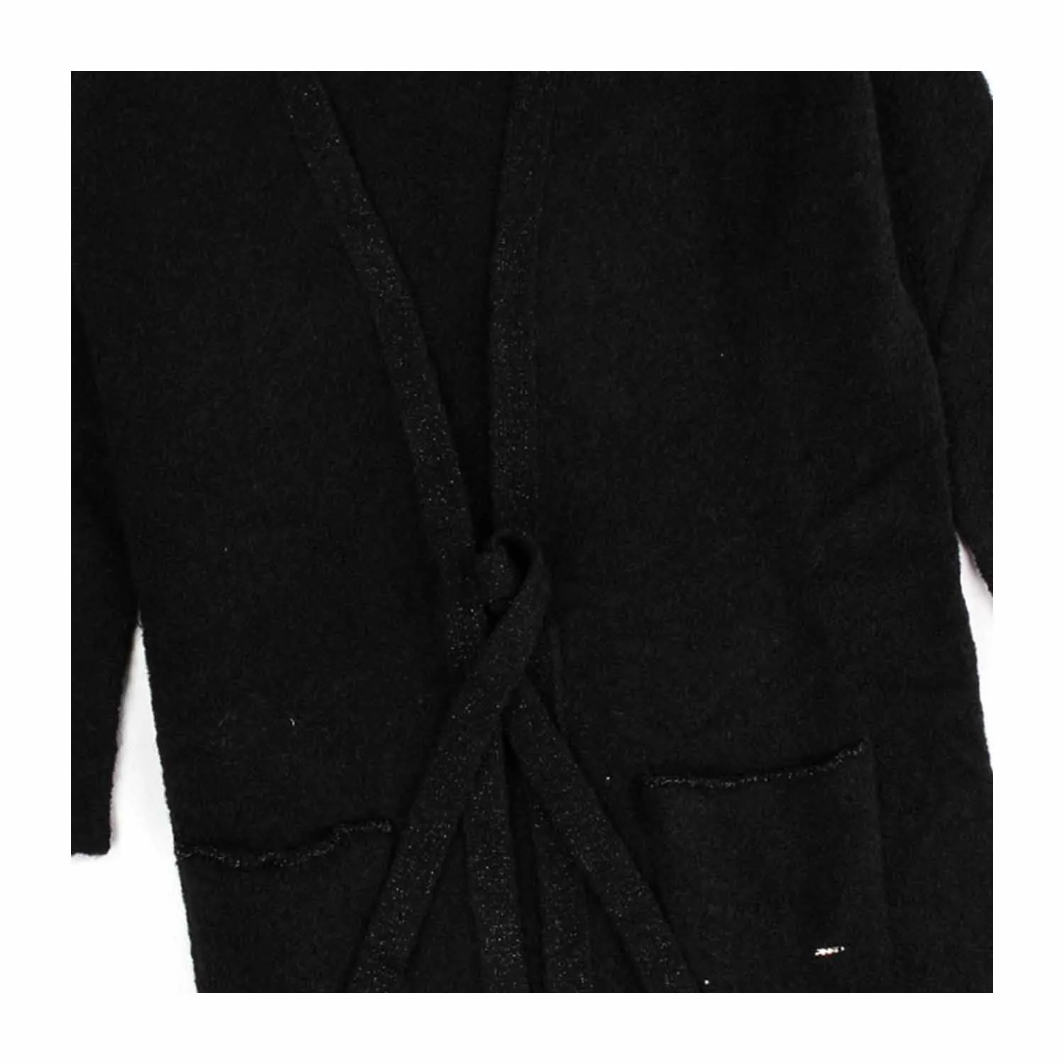 Maxi Cardigan Nero Bambina Teen
