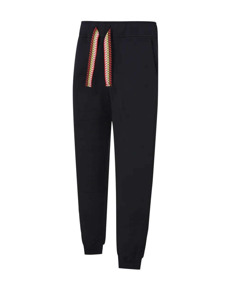 MEN LANVIN BLACK COTTON CLASSIC CURBLACE TROUSERS