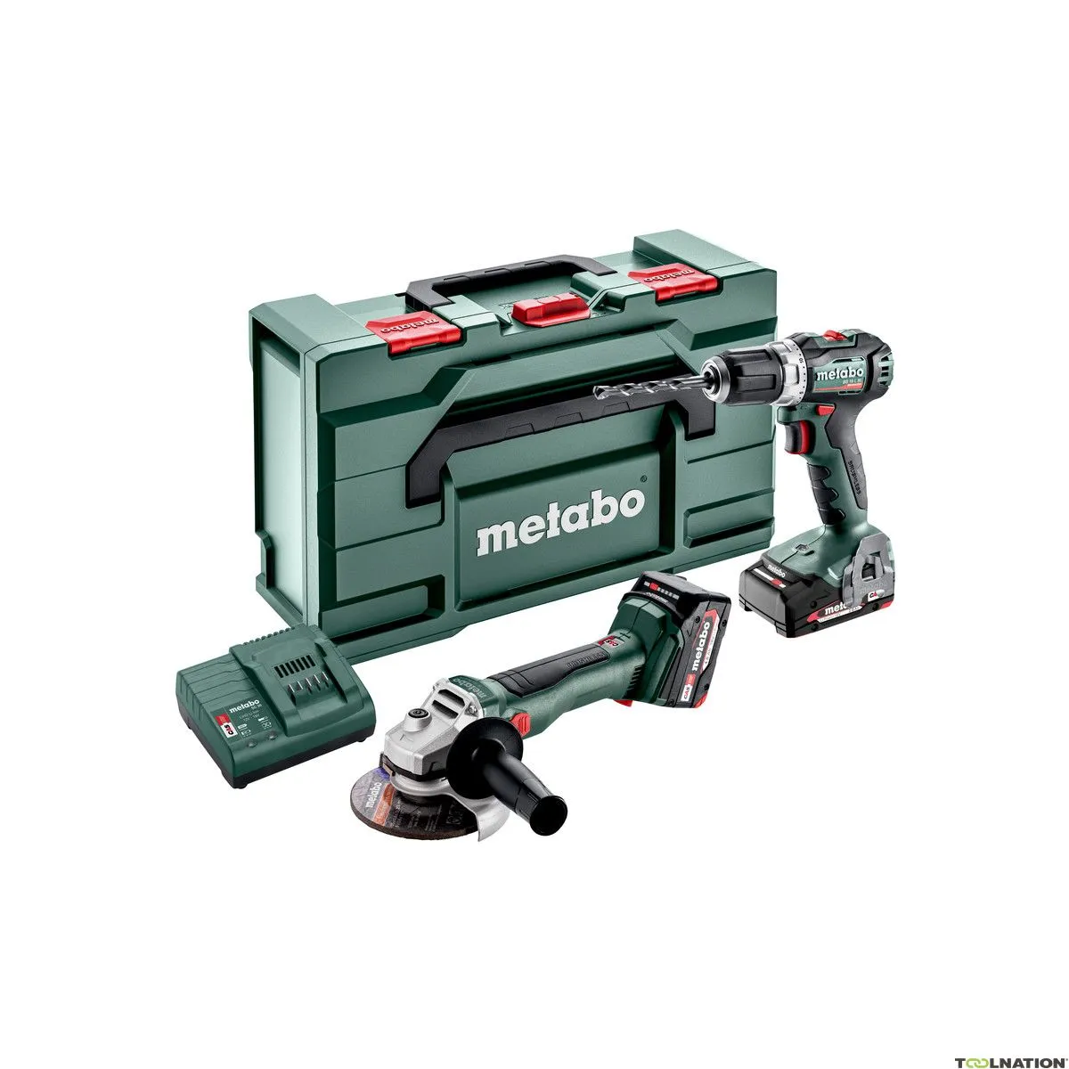 Metabo 685233000 Comboset 2.6.5 BS18L Trapano a batteria + W18L BL 9-125 Smerigliatrice 18V 4.0/2.0Ah Li-Ion in Metabox