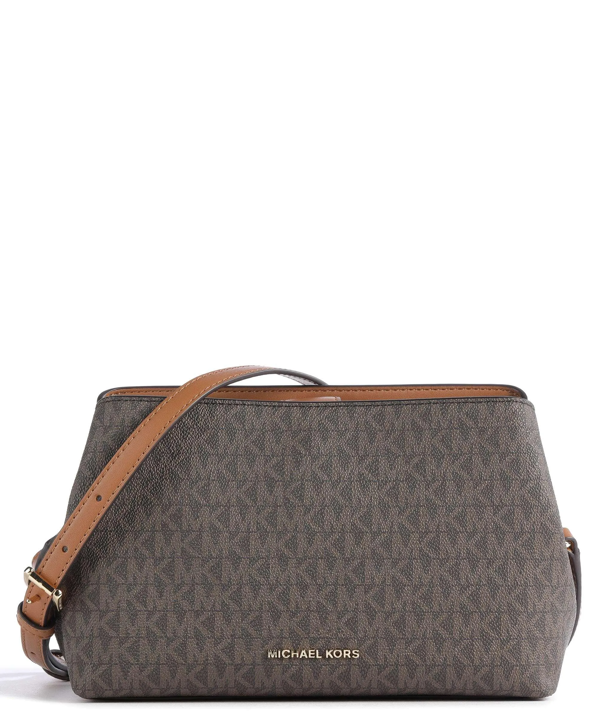  Michael Kors Kensington Borsa a tracolla tela marrone scuro  