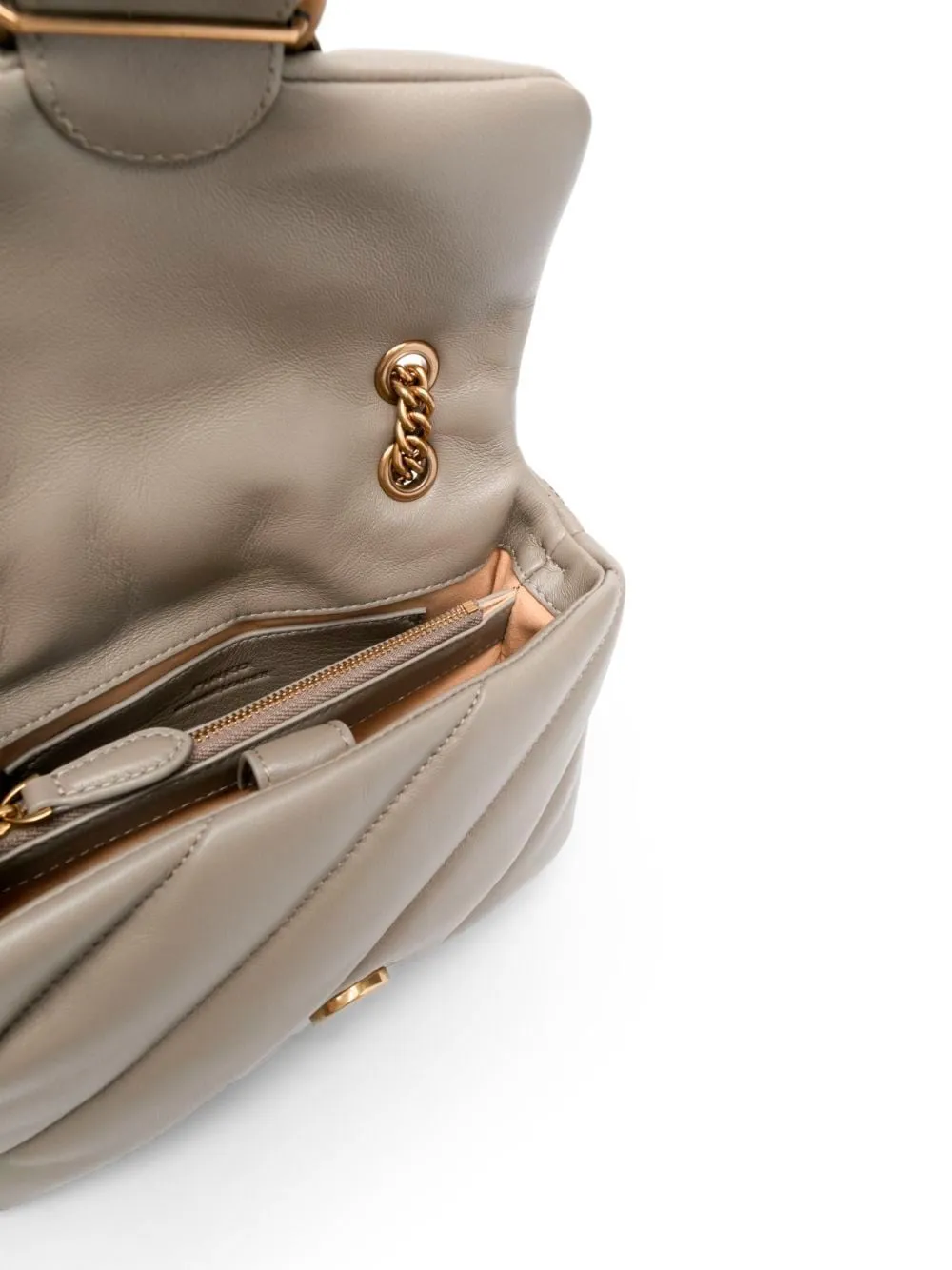 Mini Love Puff Maxi Quilt Bag / Taupe