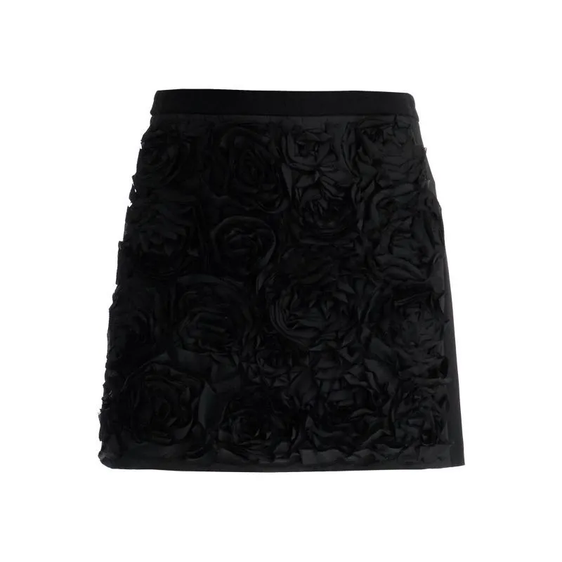 Minigonna con rose tridimensionali 'Ozio'