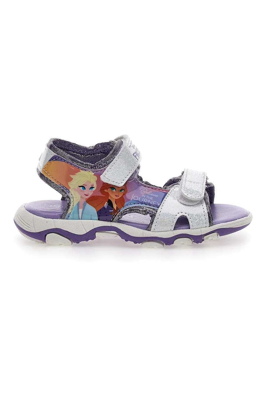   MINNIE Sandali Viola e Argento Con Strappi In Velcro Frozen 17308