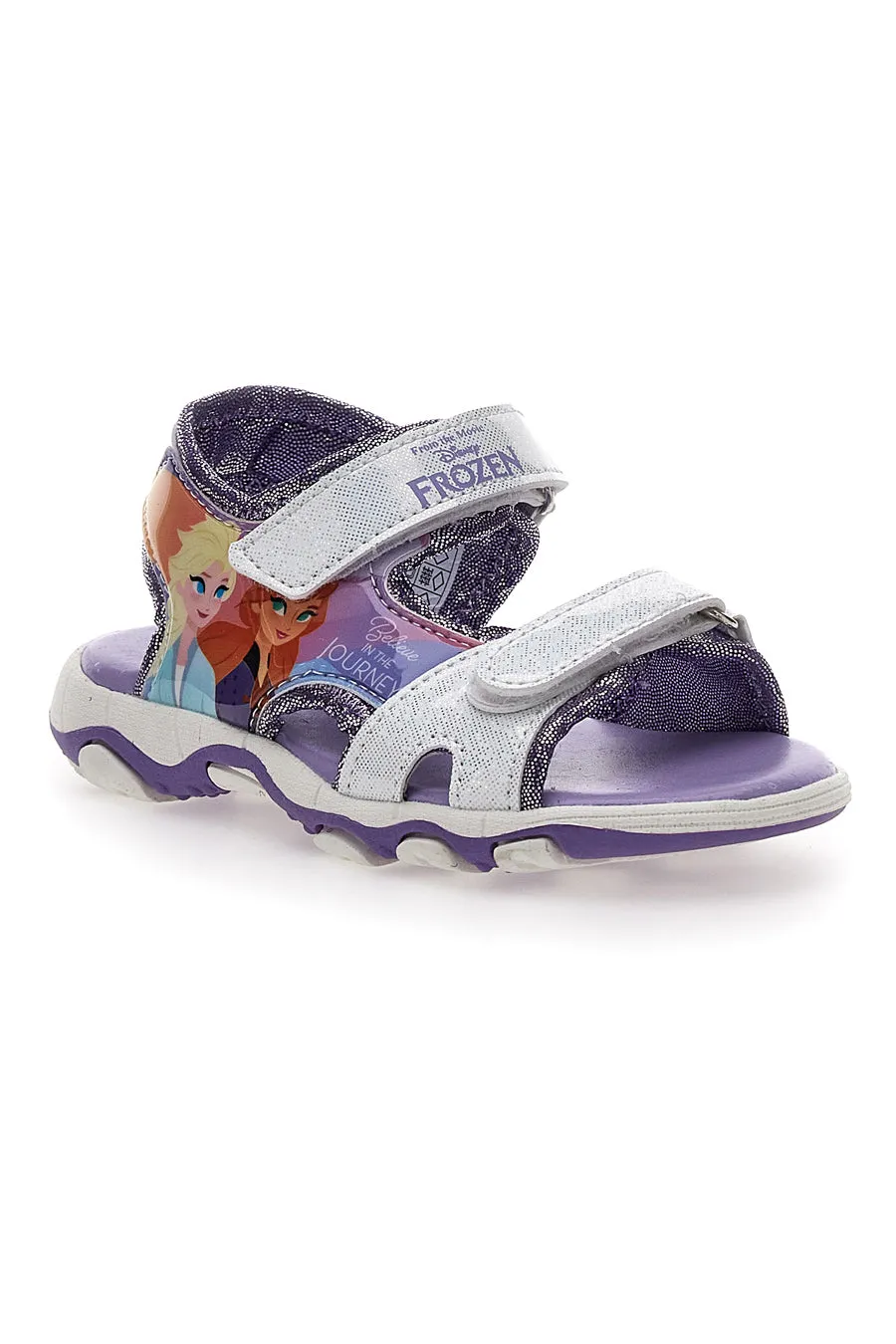   MINNIE Sandali Viola e Argento Con Strappi In Velcro Frozen 17308