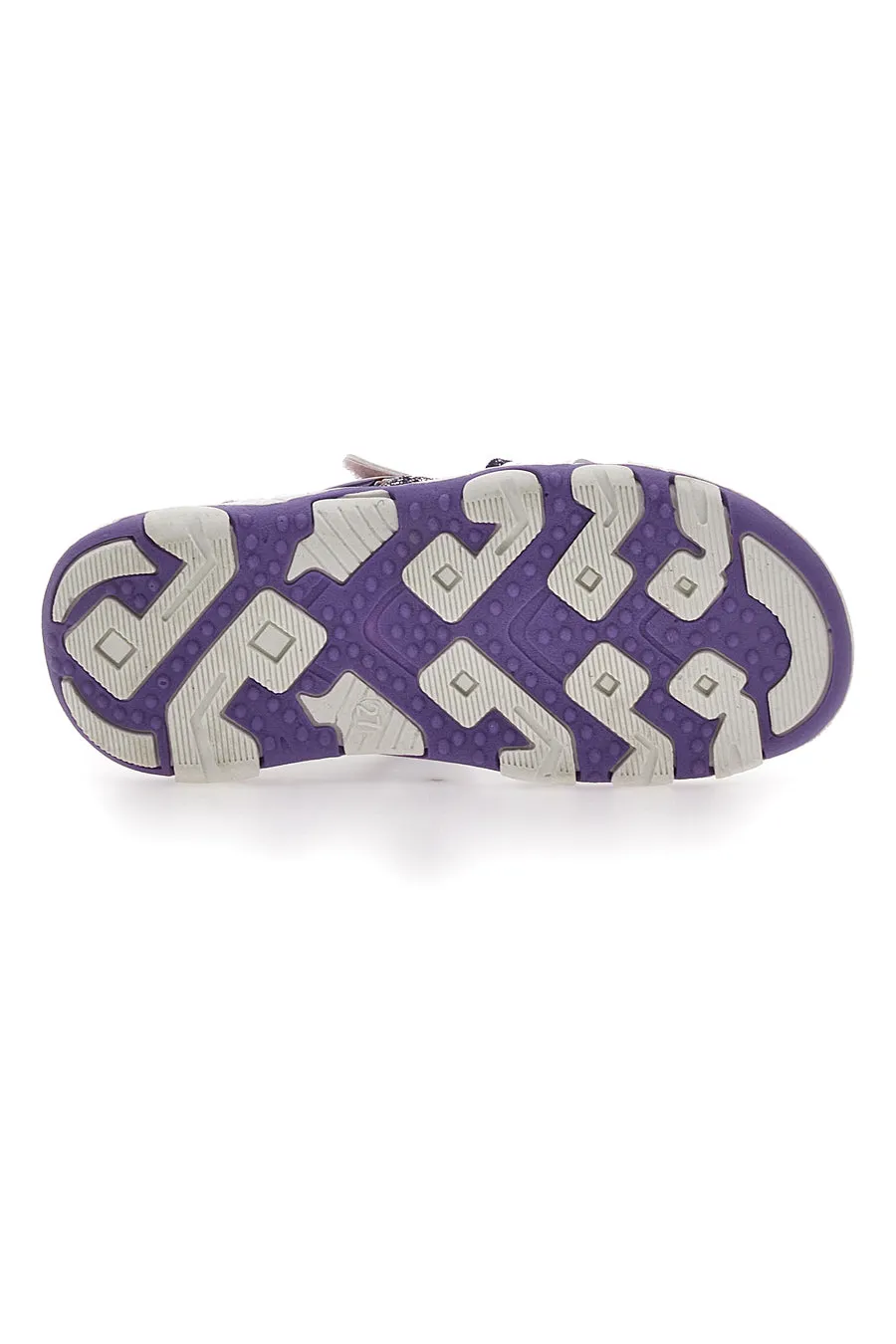   MINNIE Sandali Viola e Argento Con Strappi In Velcro Frozen 17308
