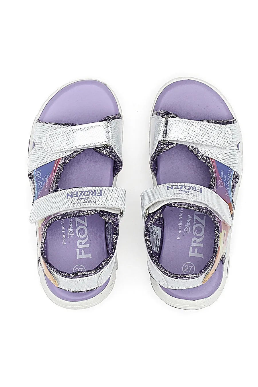   MINNIE Sandali Viola e Argento Con Strappi In Velcro Frozen 17308