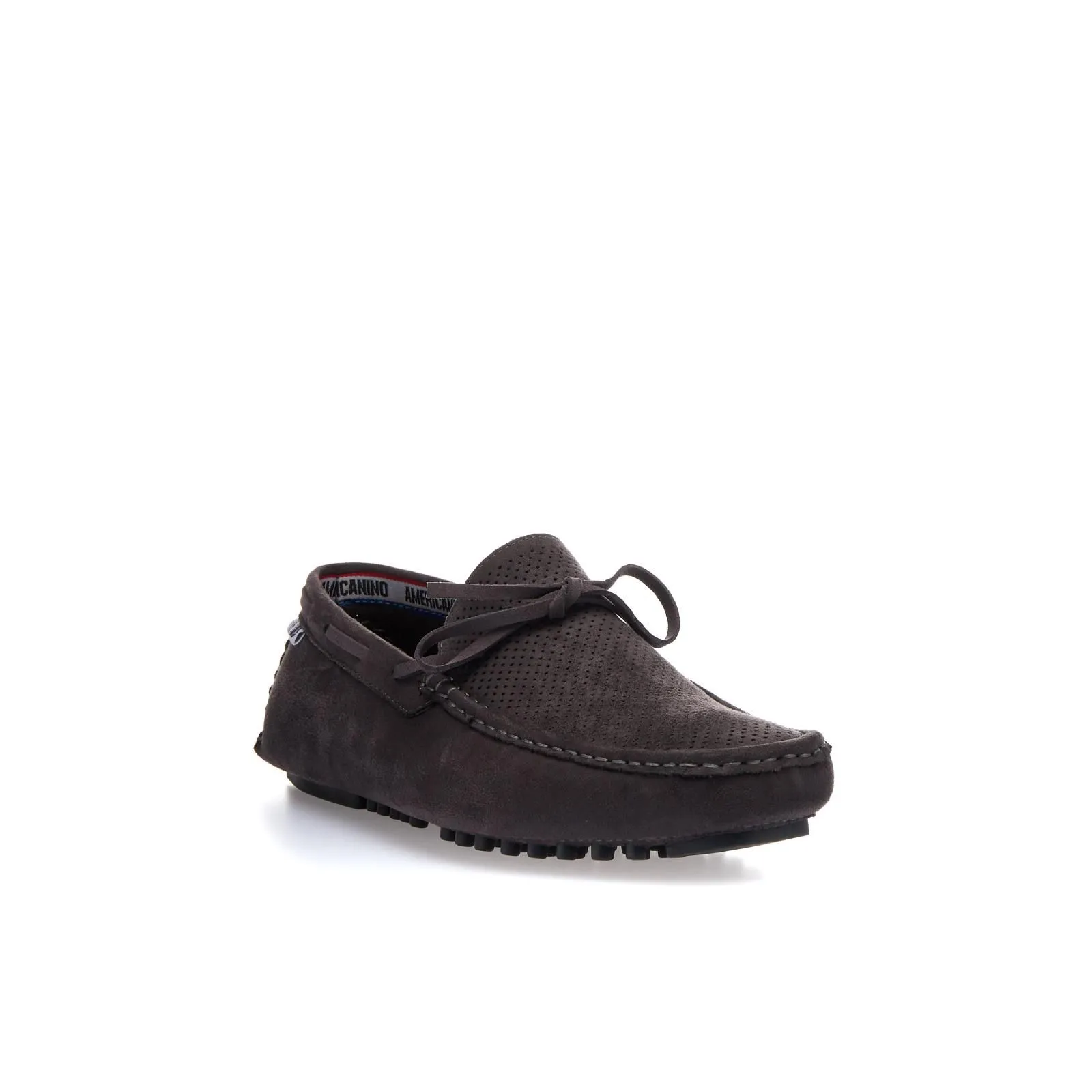 Mocassini casual grigio con lacci