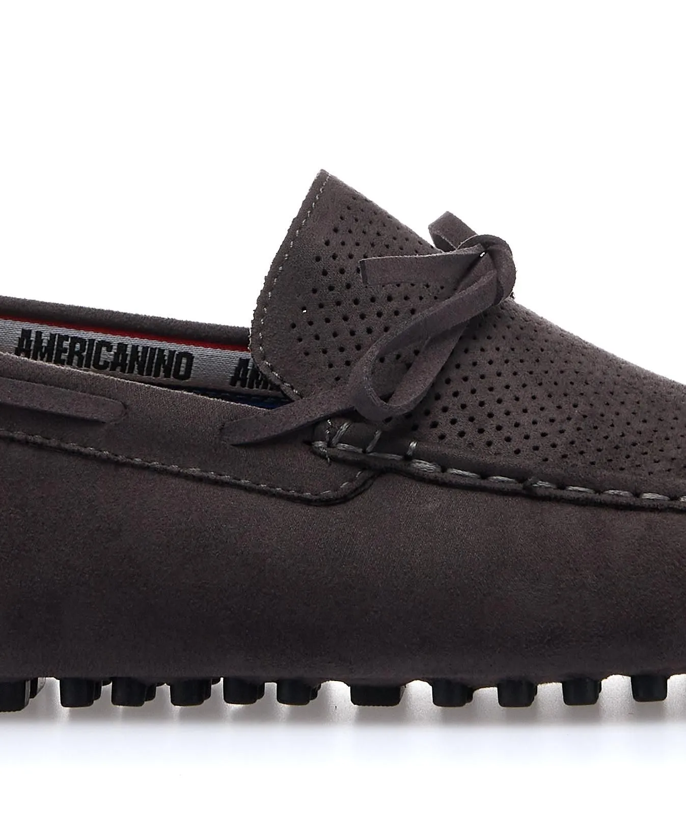Mocassini casual grigio con lacci