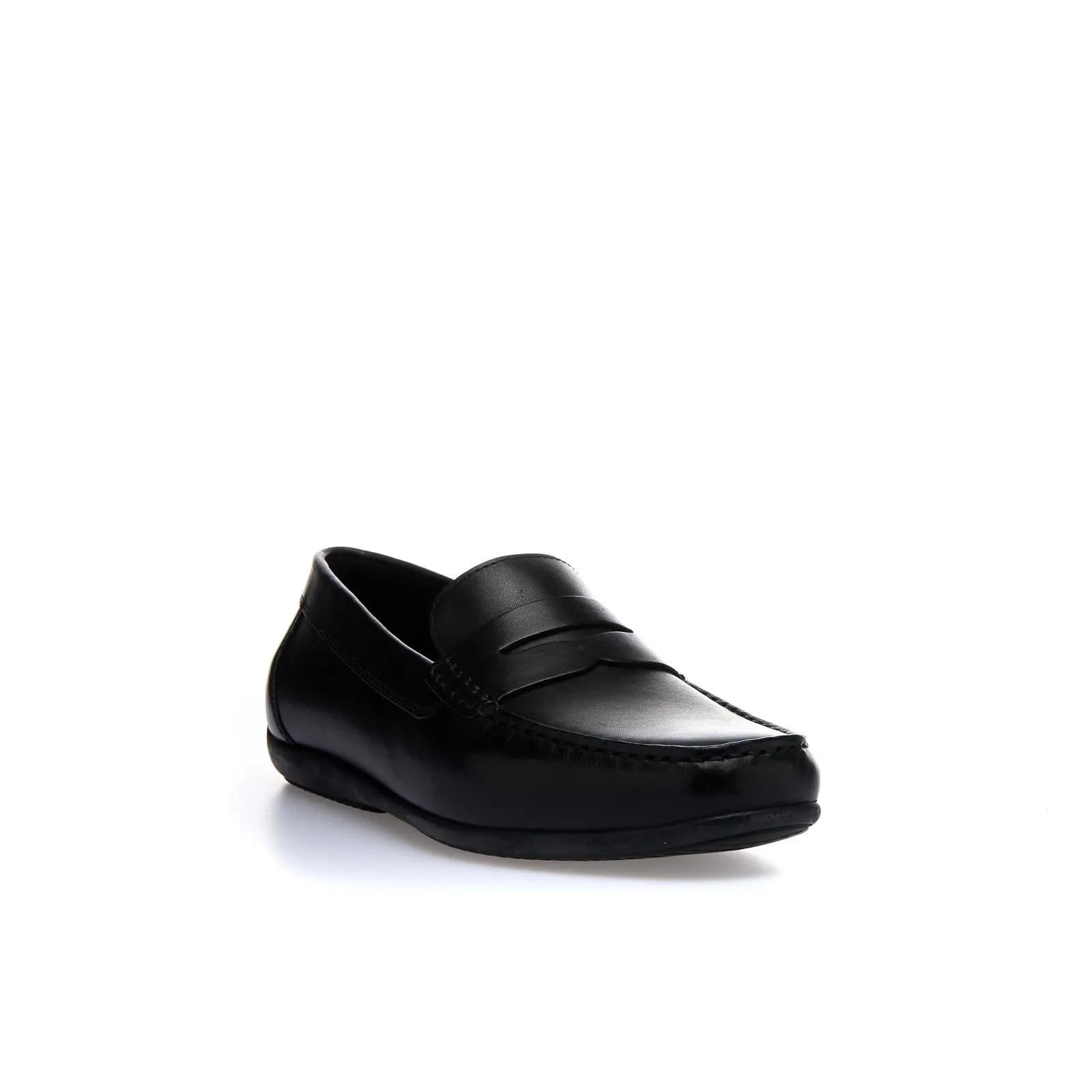 Mocassini casual neri in pelle