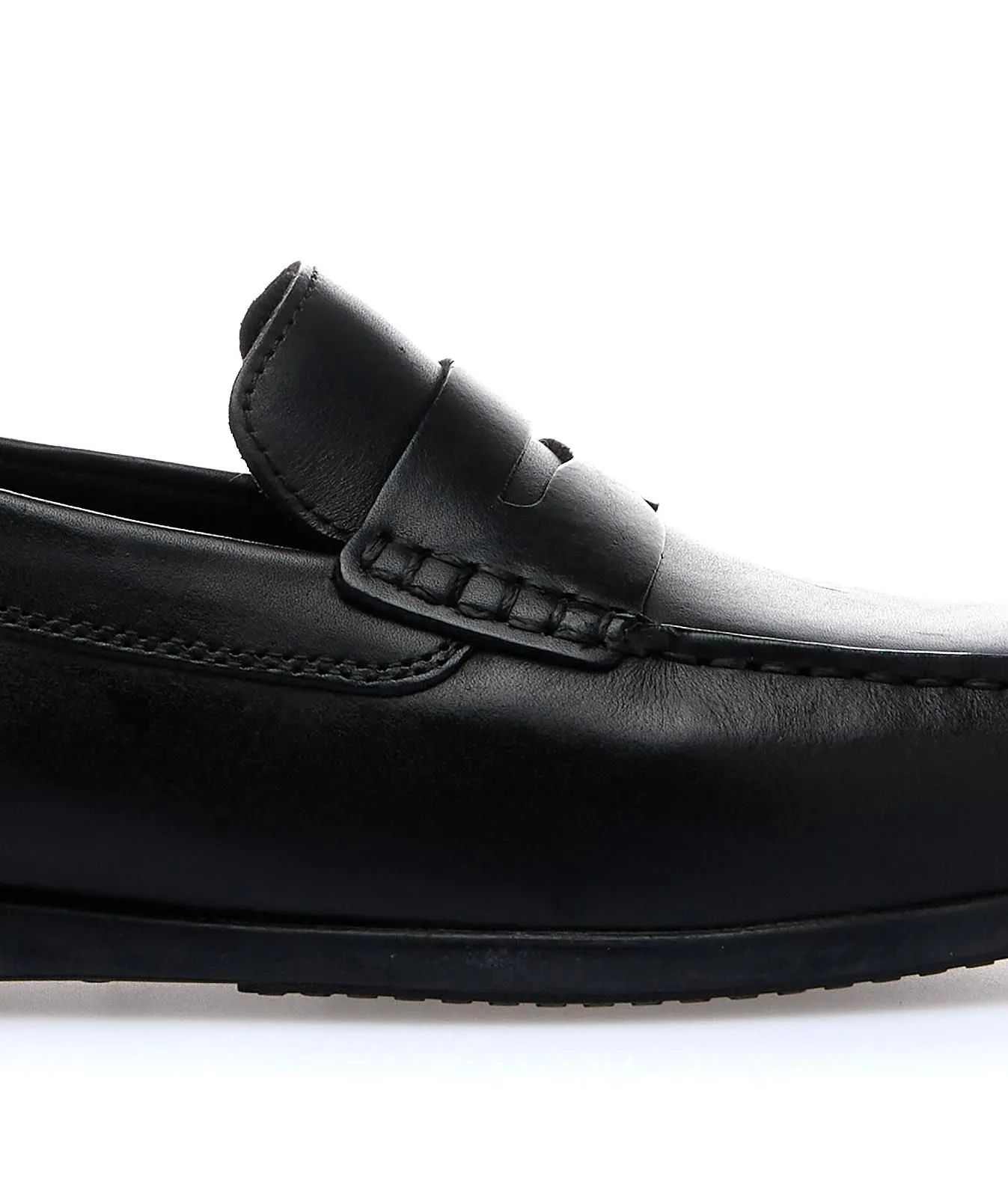 Mocassini casual neri in pelle