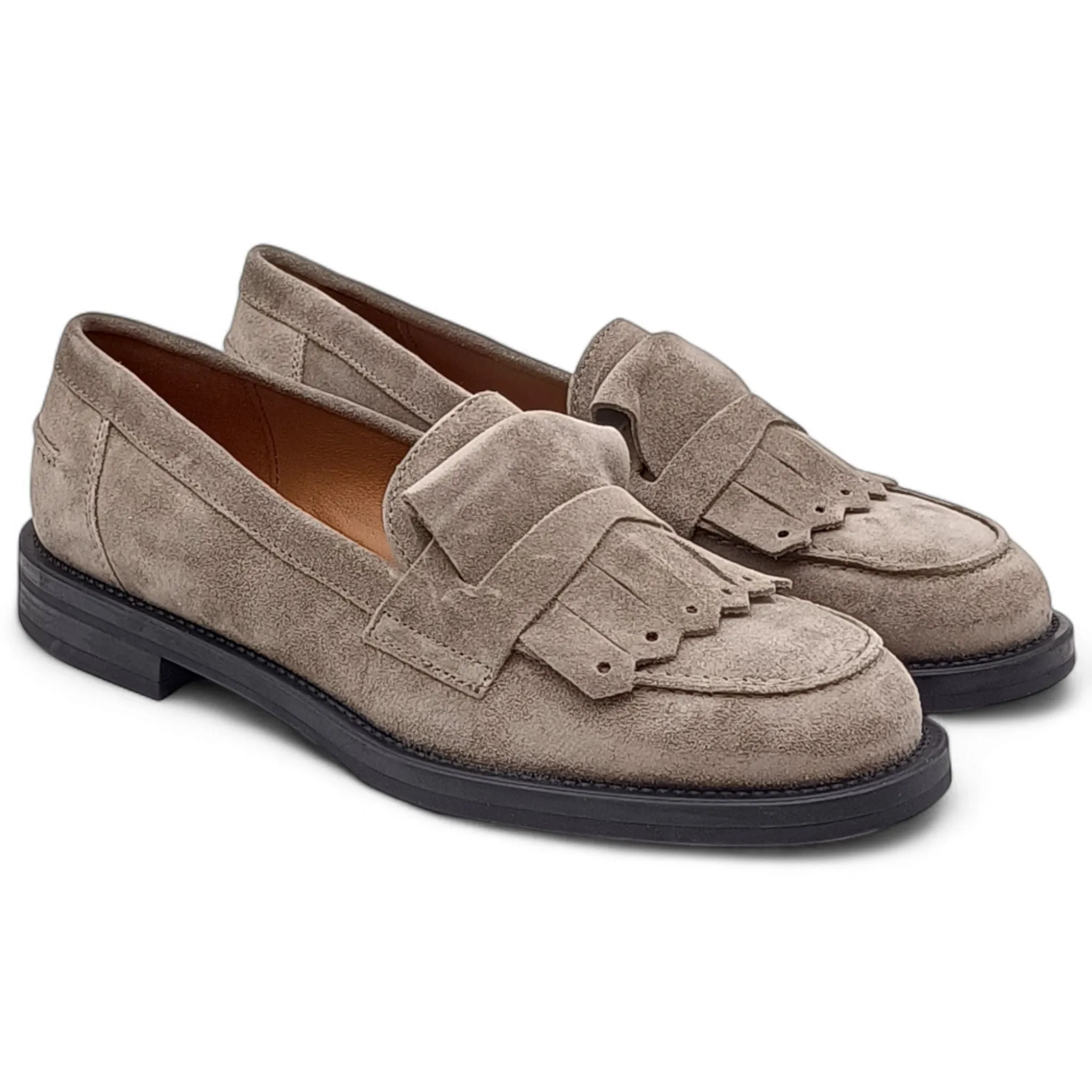 Mocassini Donna in camoscio Frau 90C6 softy sand