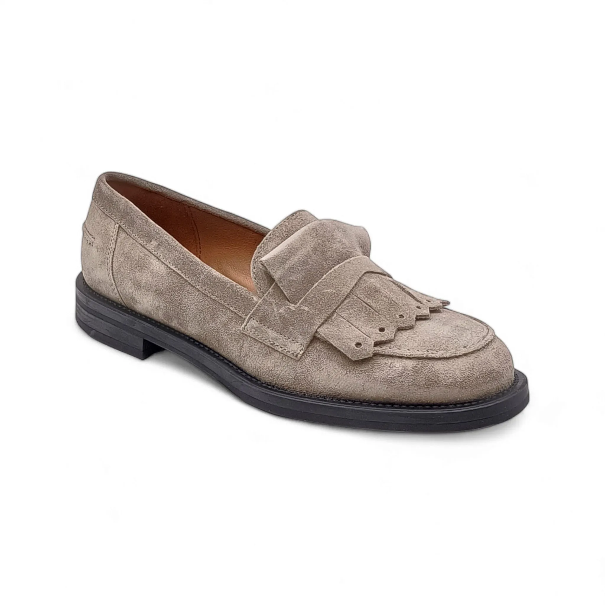 Mocassini Donna in camoscio Frau 90C6 softy sand