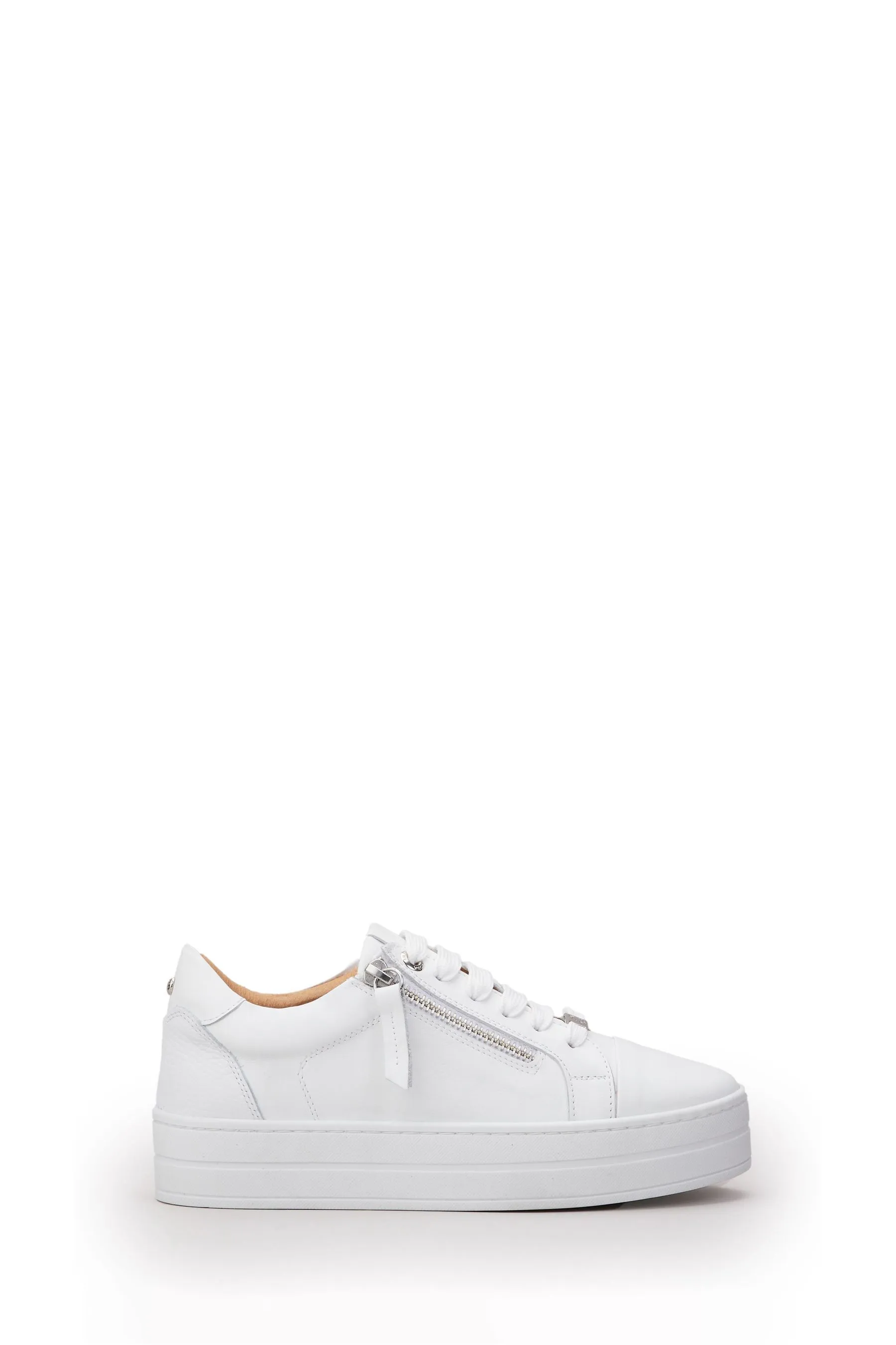 Moda In Pelle - Abbiy - Scarpe da ginnastica con suola spessa e Pizzo zip laterale    