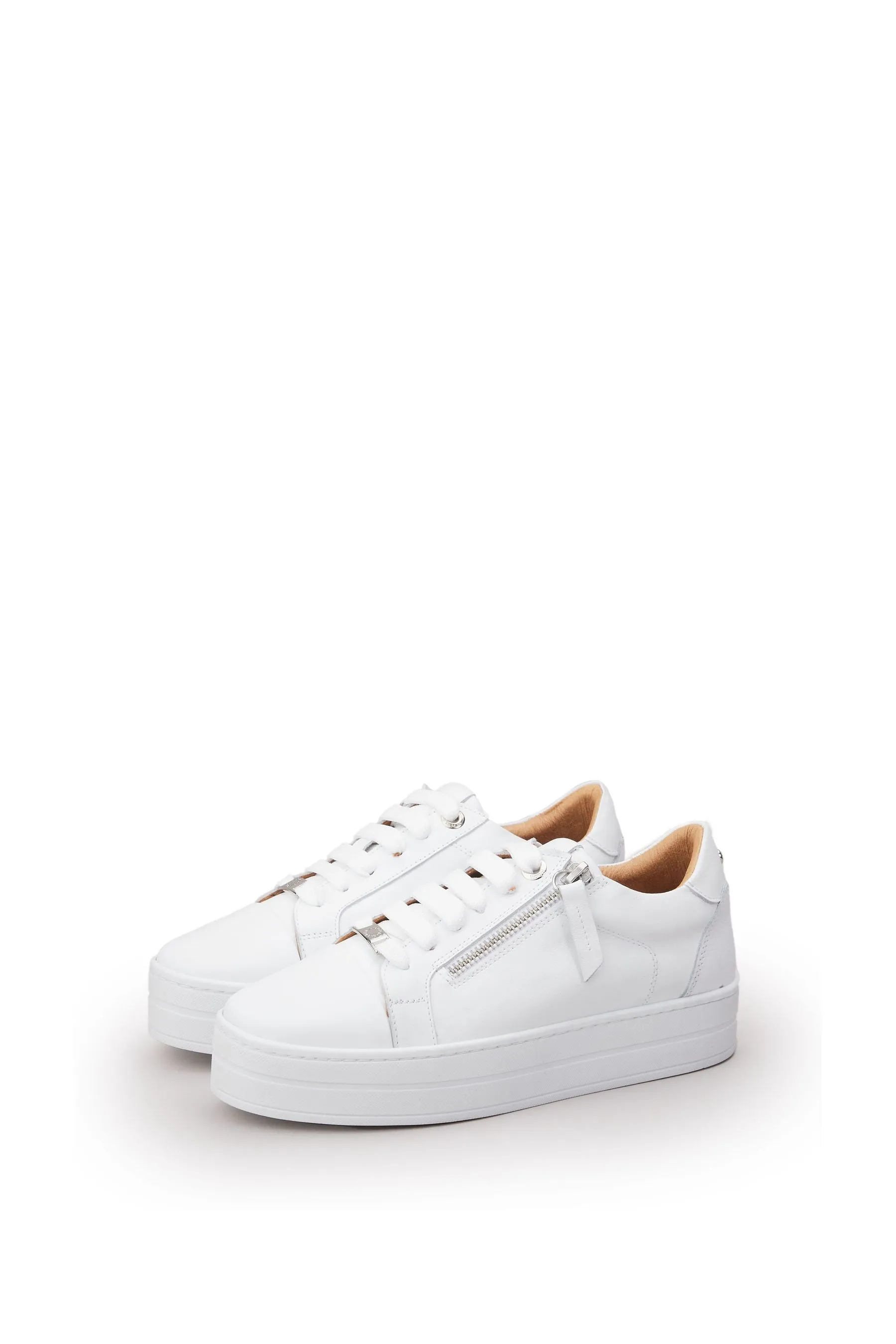 Moda In Pelle - Abbiy - Scarpe da ginnastica con suola spessa e Pizzo zip laterale    
