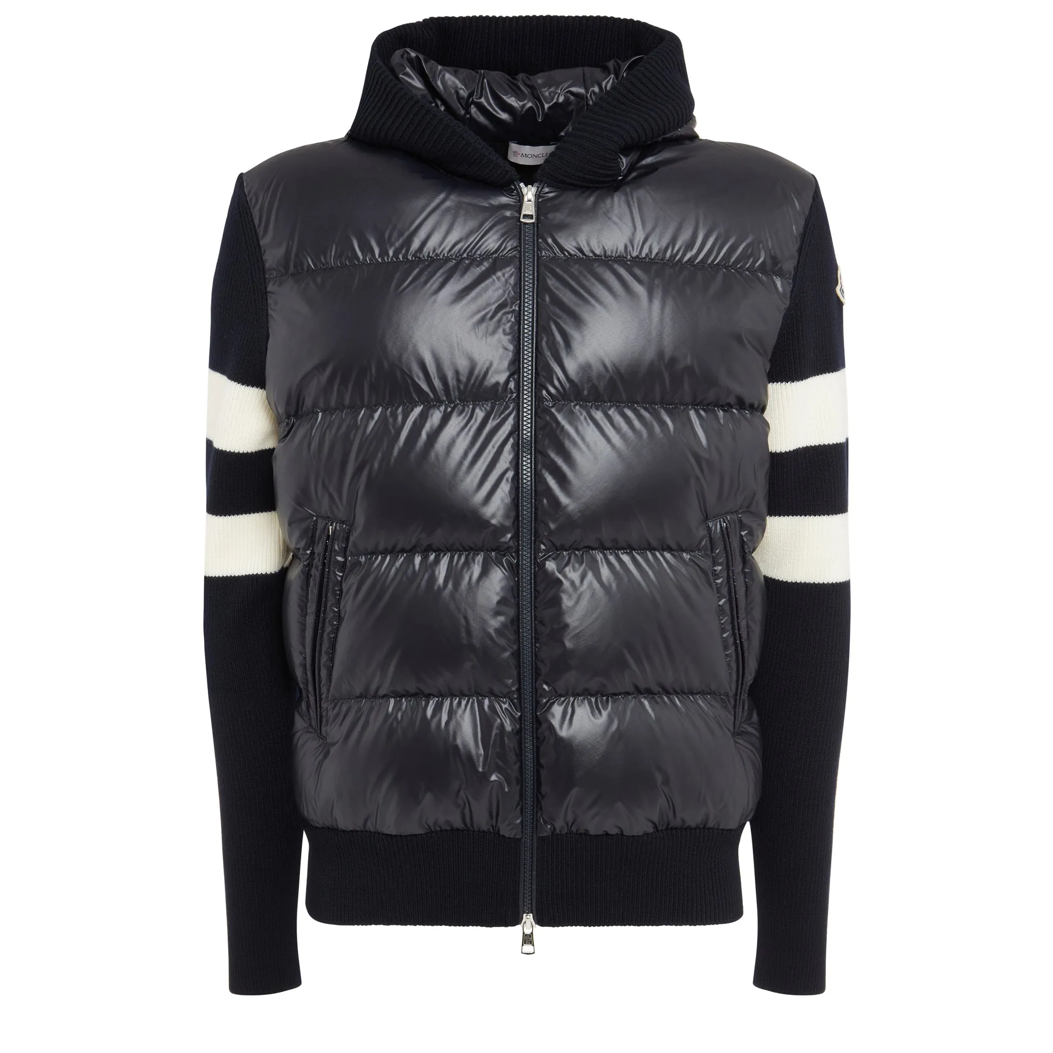 MONCLER  Cardigan in tessuto blu