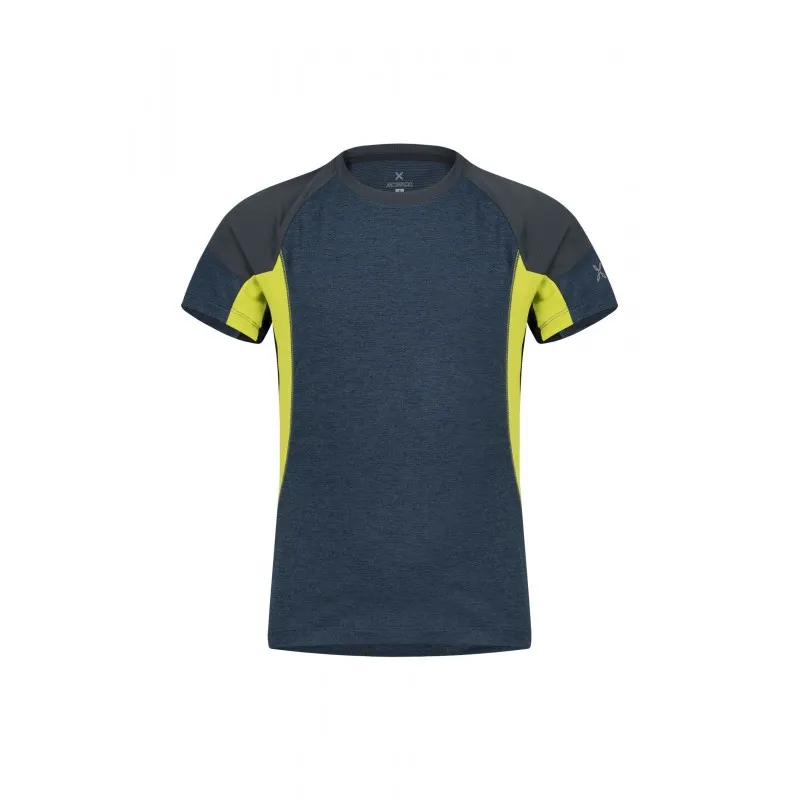MONTURA ENERGY T-SHIRT KIDS BLU CENERE/VERDE LIME