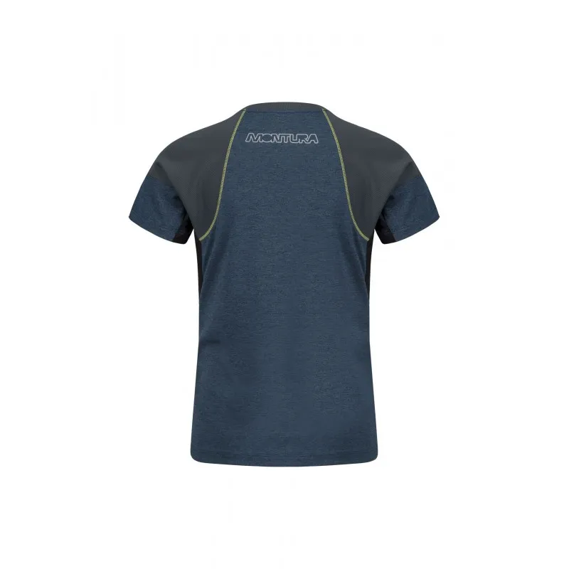 MONTURA ENERGY T-SHIRT KIDS BLU CENERE/VERDE LIME