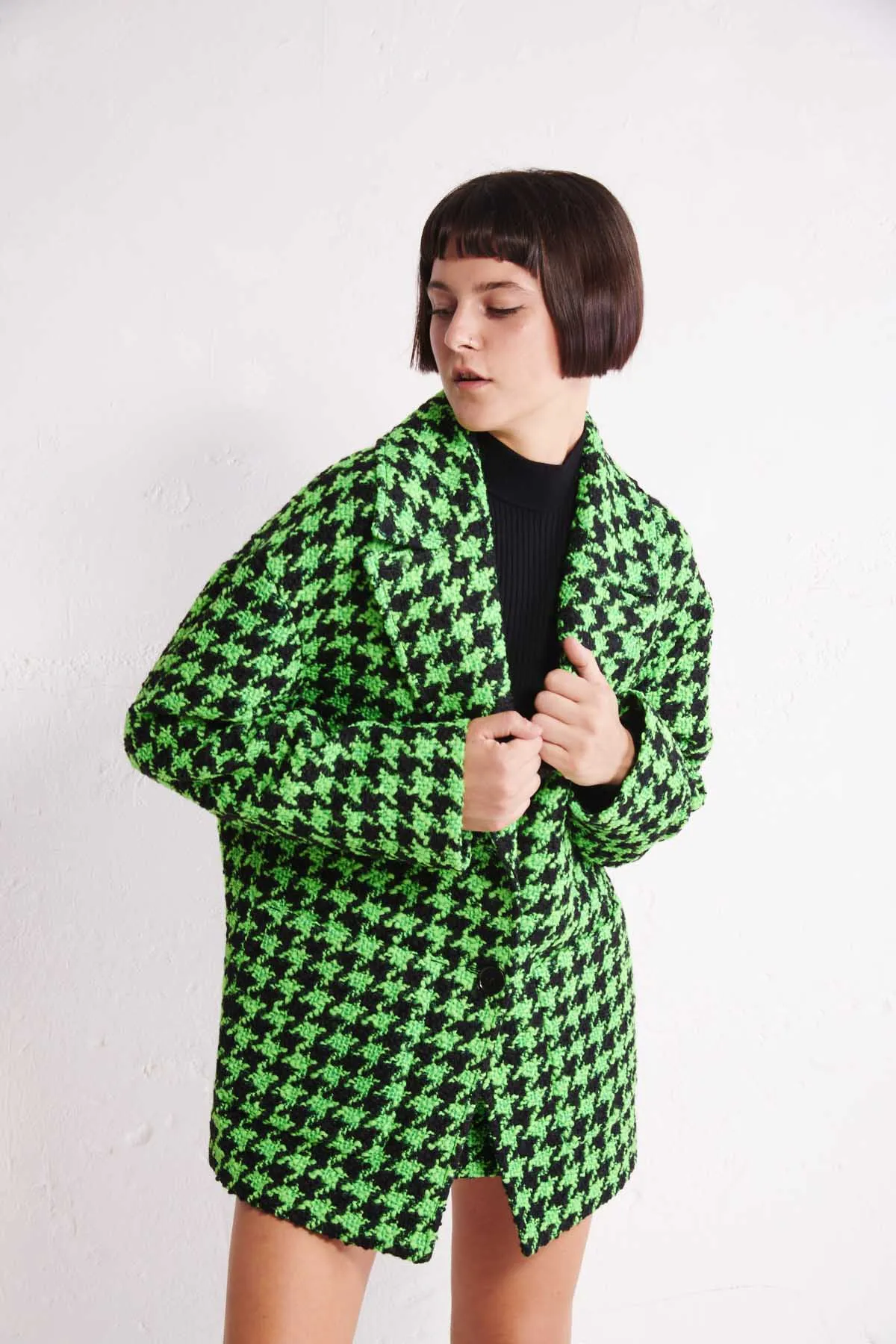MSGM Cappotto corto pied de poule