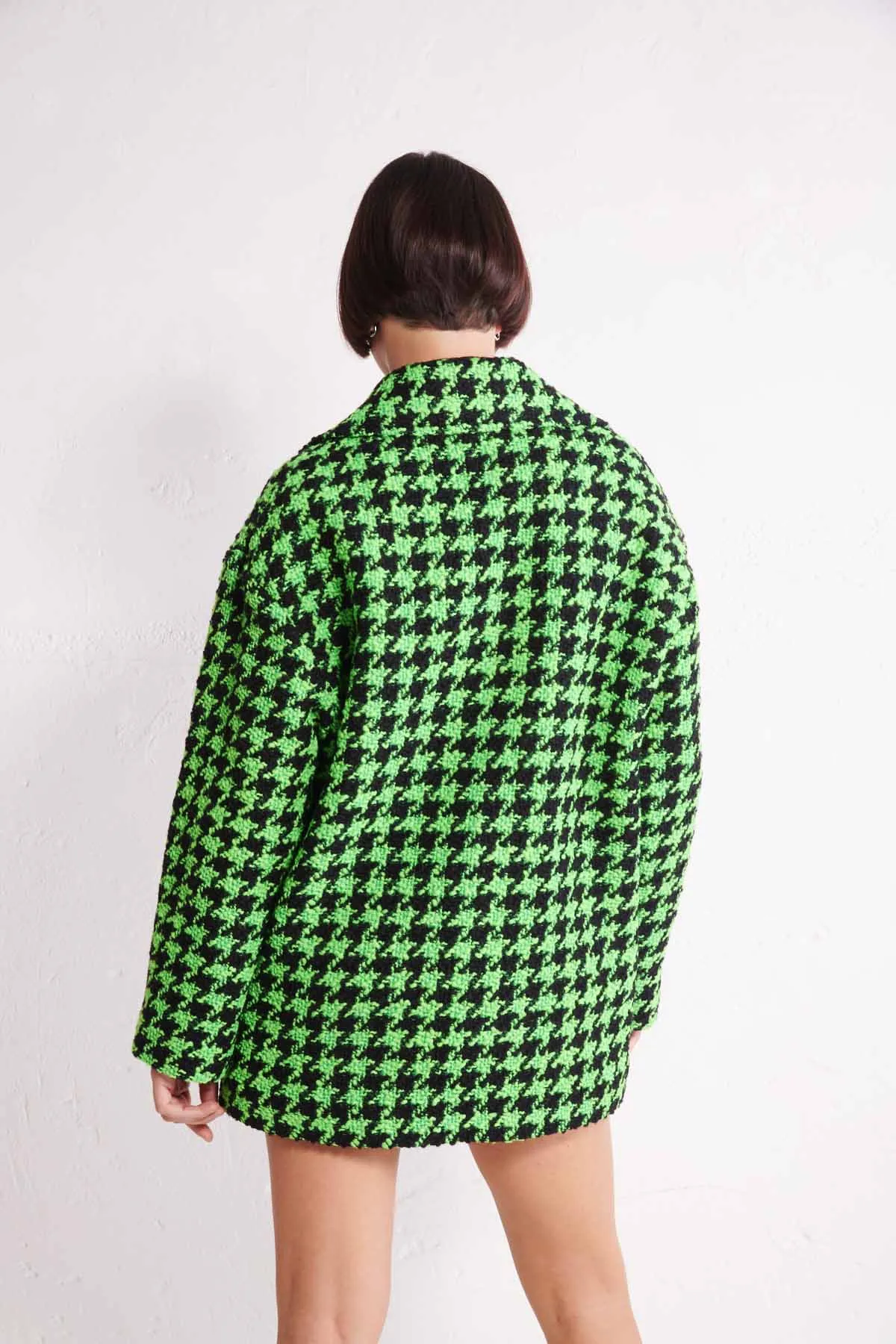 MSGM Cappotto corto pied de poule