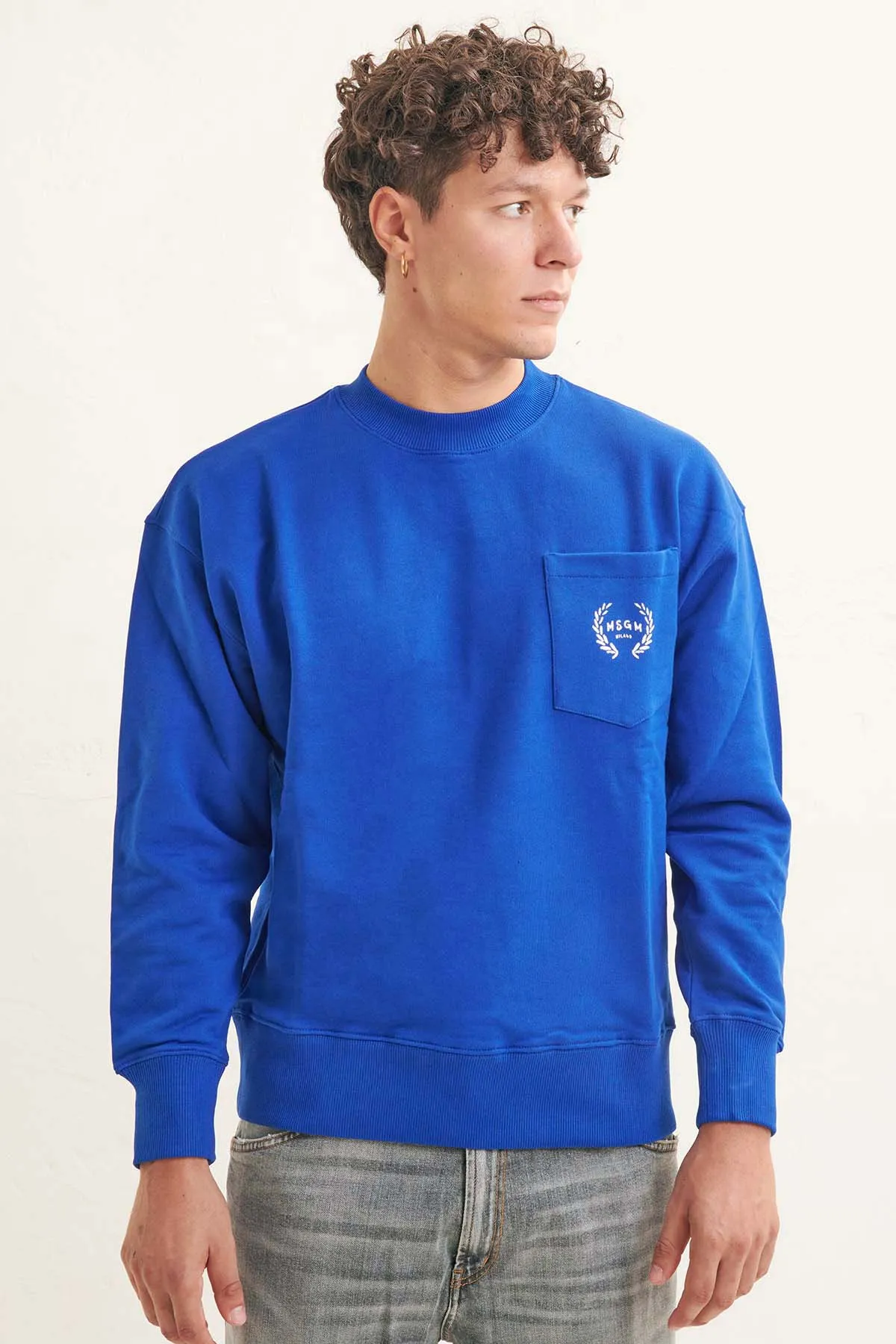 MSGM Felpa a girocollo con taschino