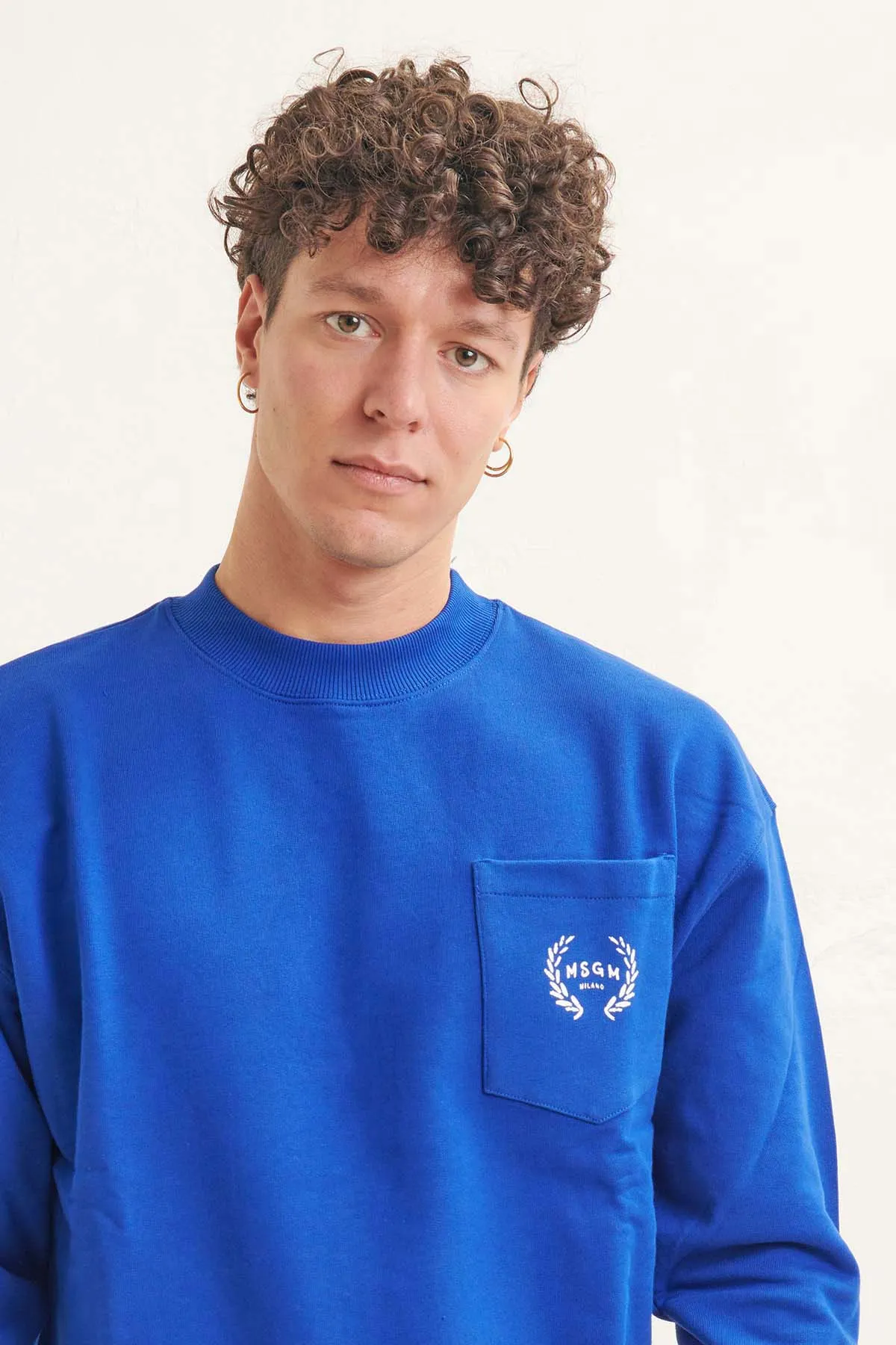 MSGM Felpa a girocollo con taschino