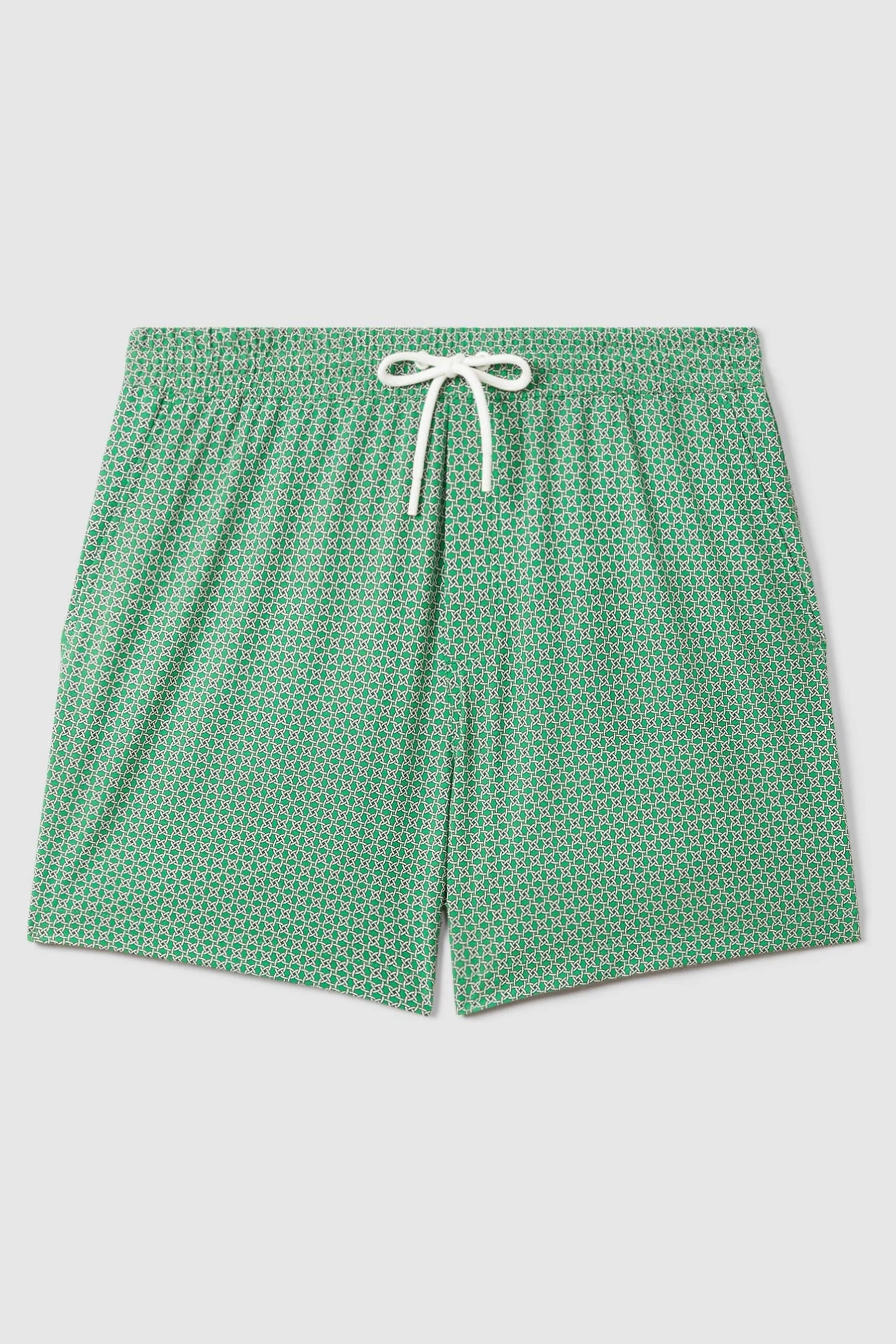 Multicolore - Shapes - Shorts da bagno stampata con coulisse    