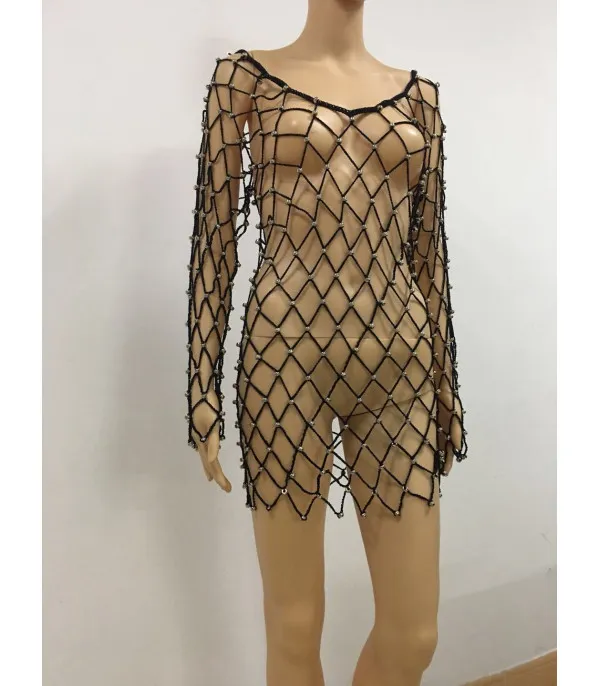 Nets dot minidress