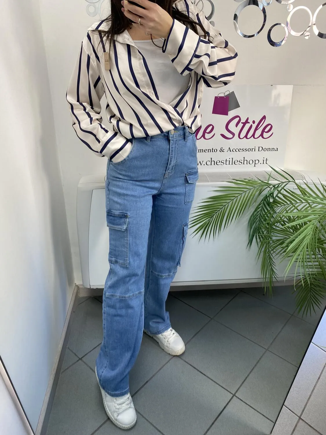 NEW Jeans cargo palazzo