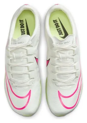 Nike Air Zoom Maxfly Unisex White Pink Yellow Track & Field Shoe
