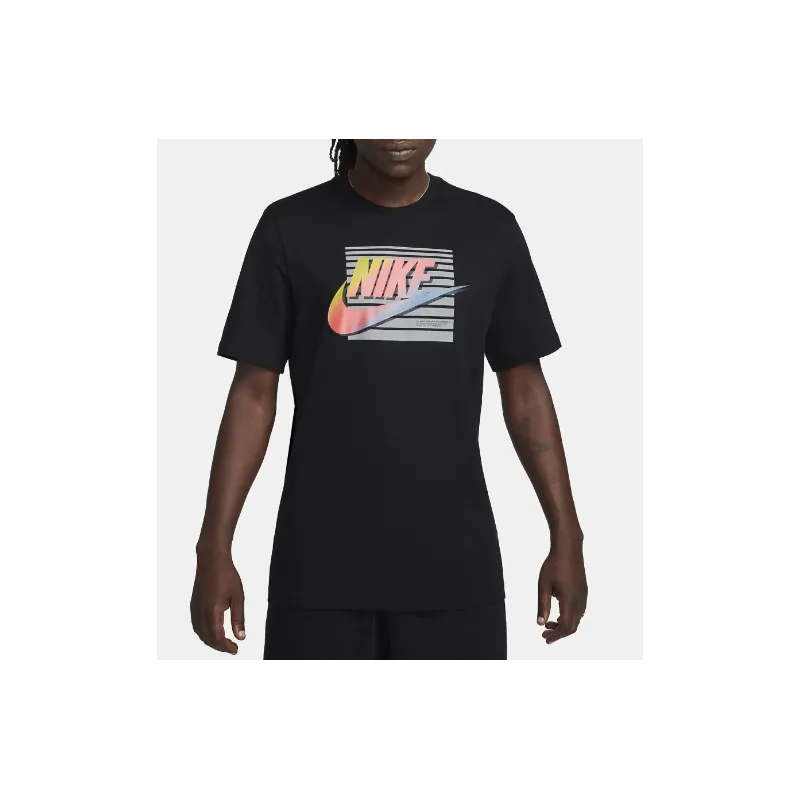 Nike M Nsw Tee 6Mo Futura T-Shirt M/M Nera Stampa Logo Uomo