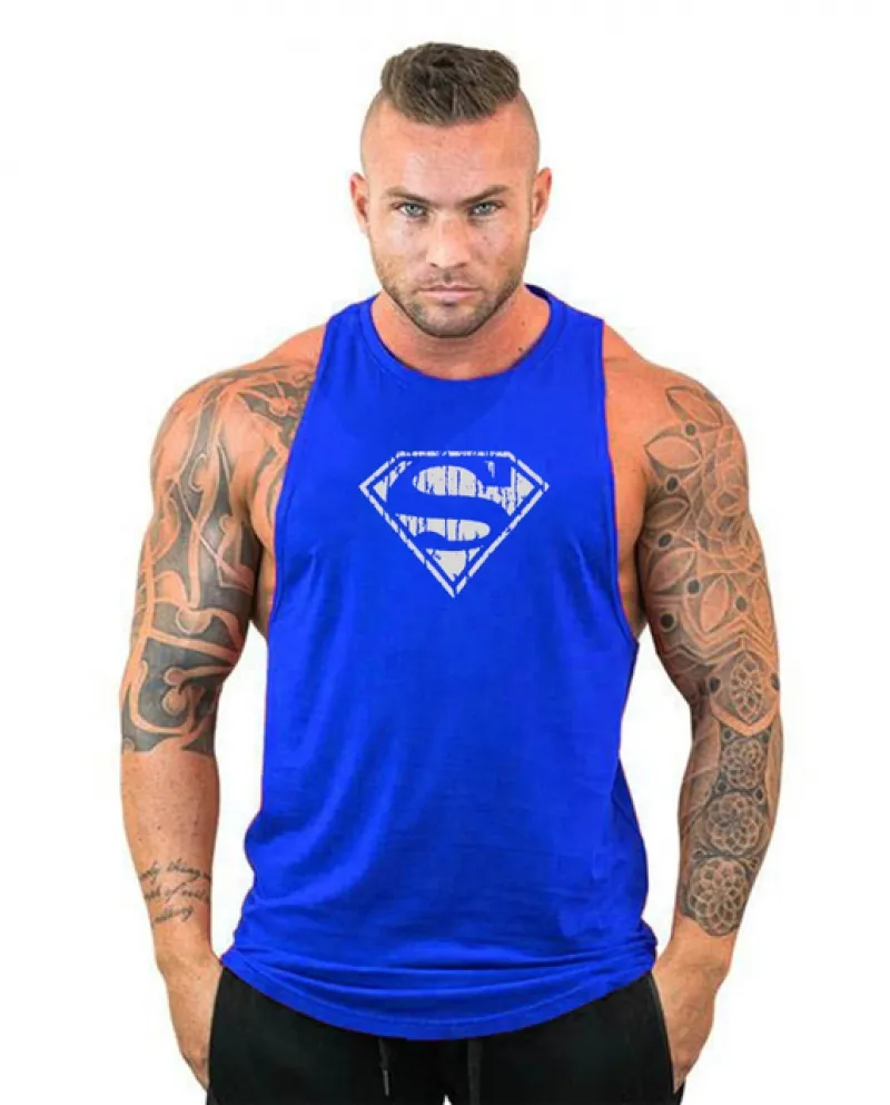 Nuovo marchio di abbigliamento da palestra Camicia senza maniche Uomo Bodybuilding Canotte Mens Summer Fitness Vest Casual O Nec