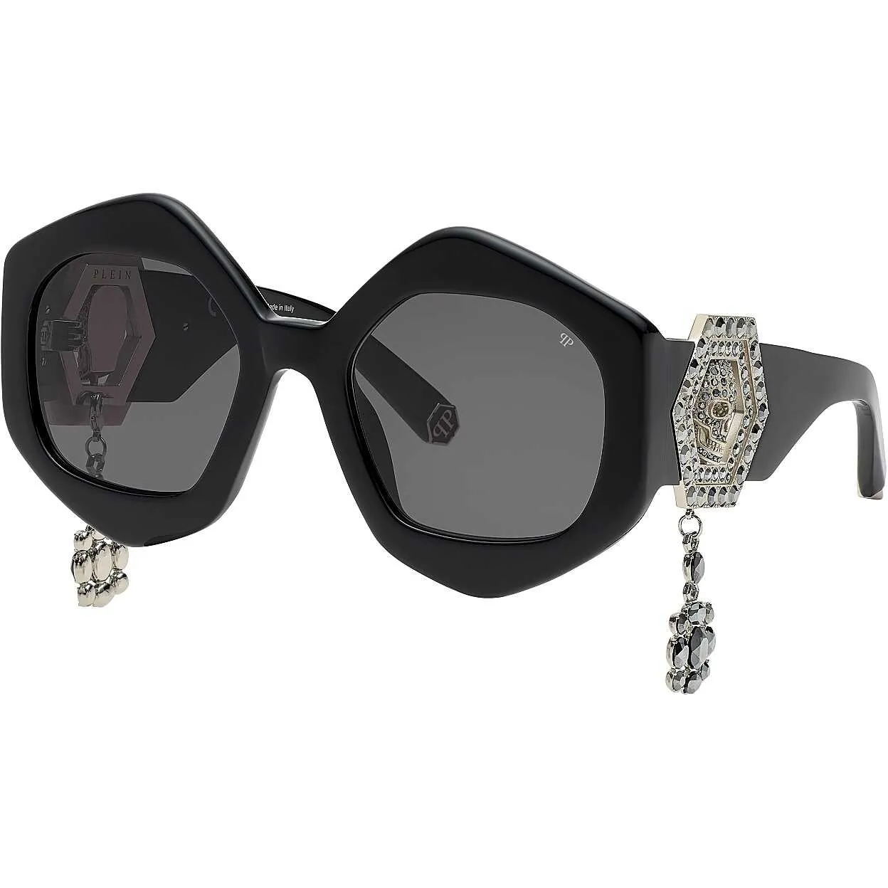 occhiali da sole Philipp Plein neri forma Esagonale
