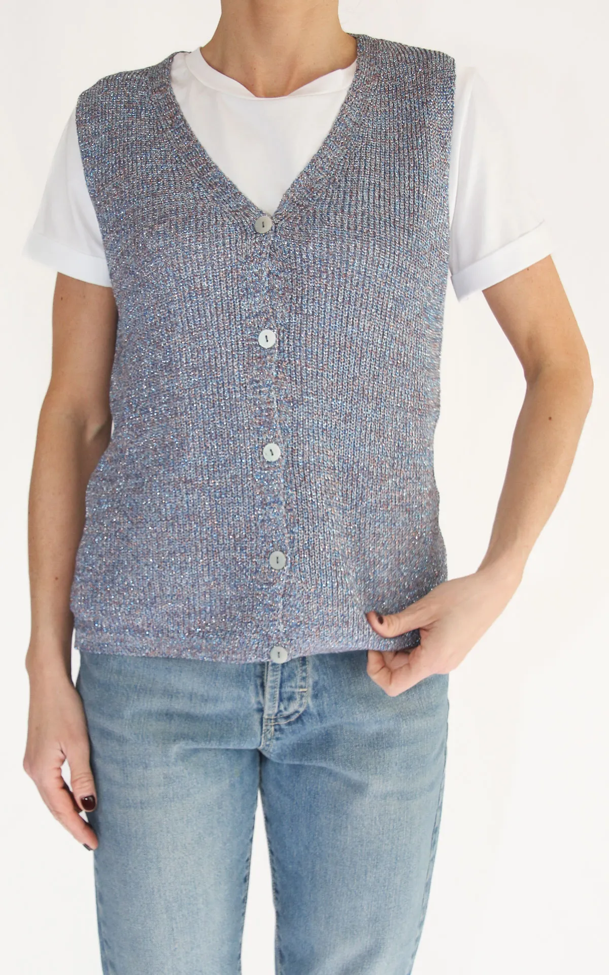 Off-on – Gilet lurex – Jeans