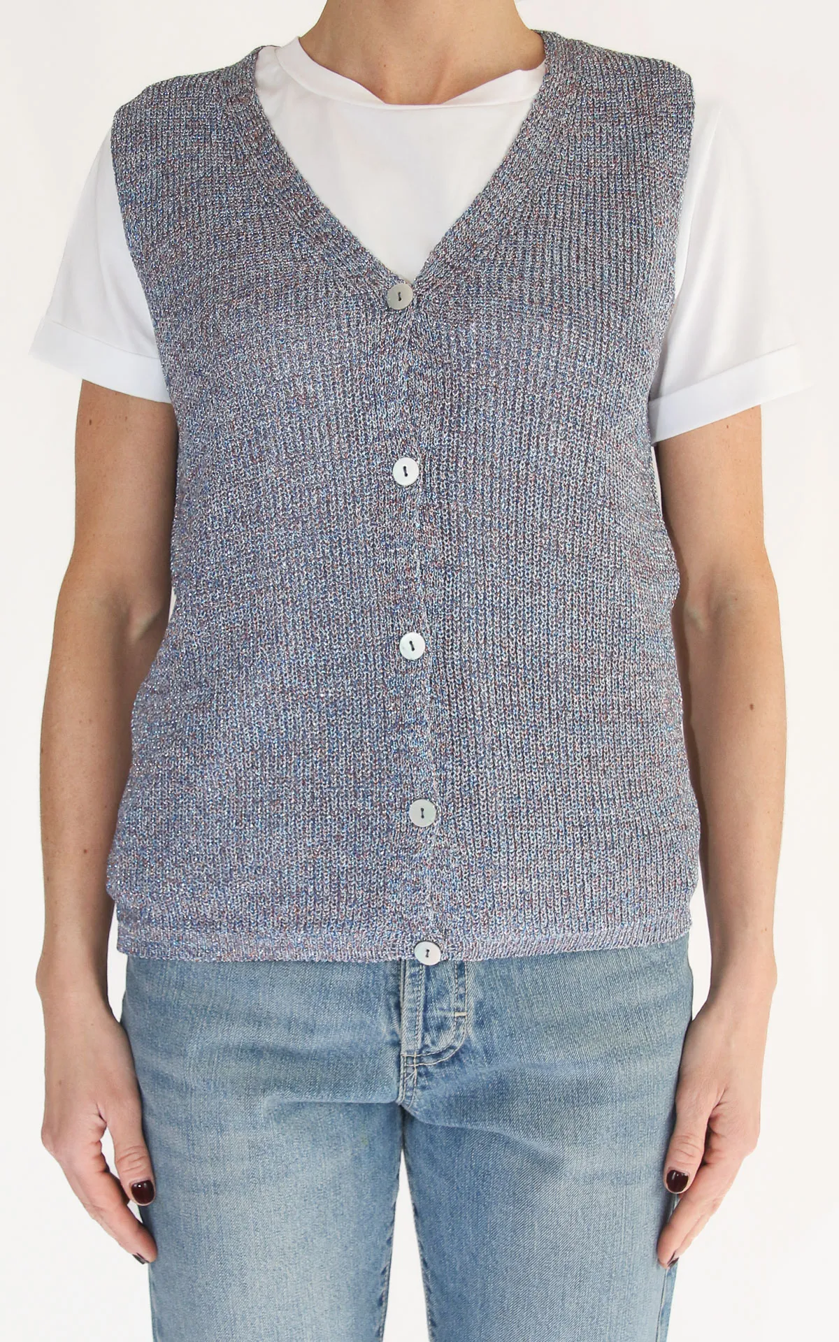 Off-on – Gilet lurex – Jeans